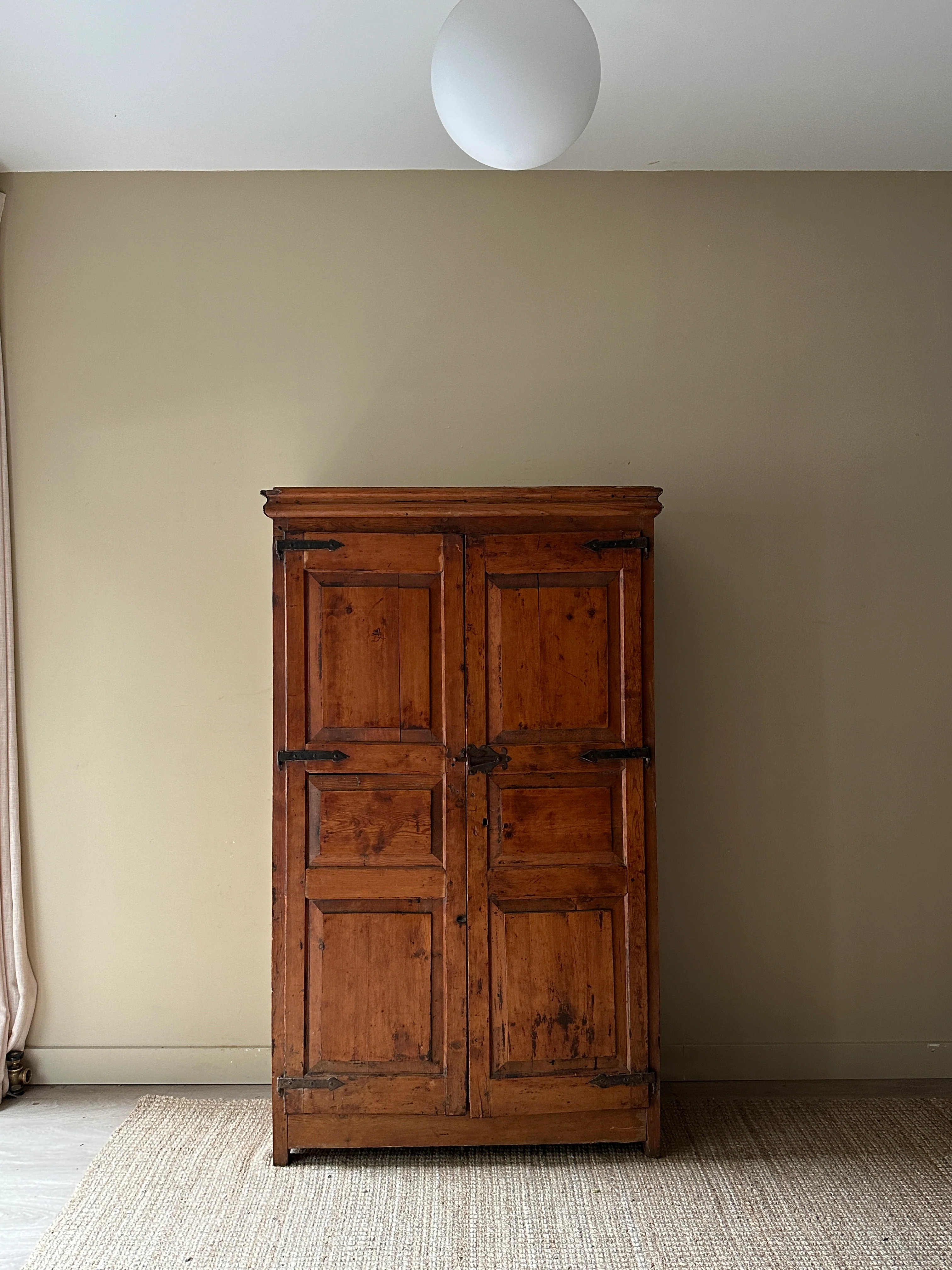 18th c. pine paneled cupboard - Image 7