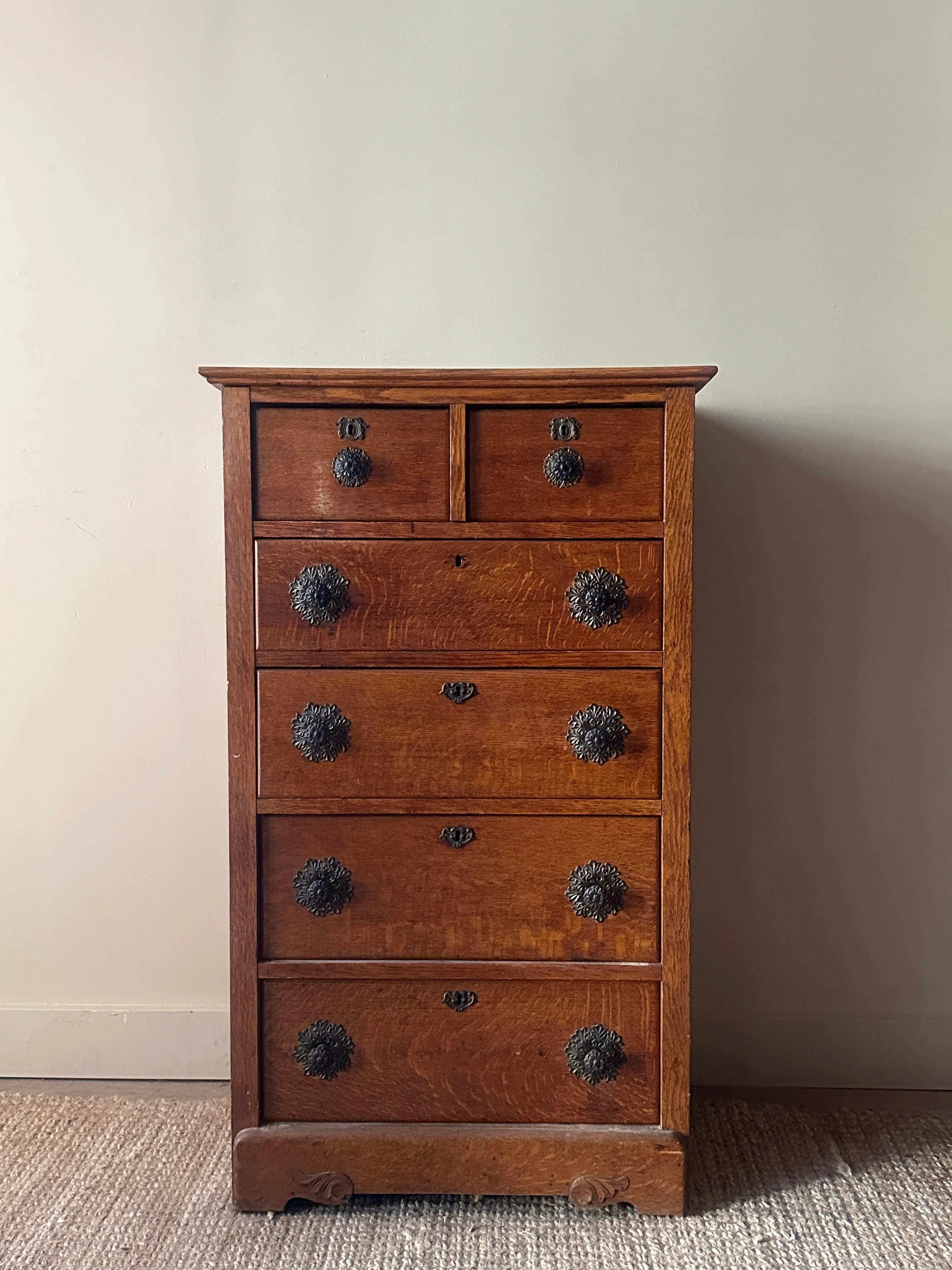 1910 oak dresser with original hardware