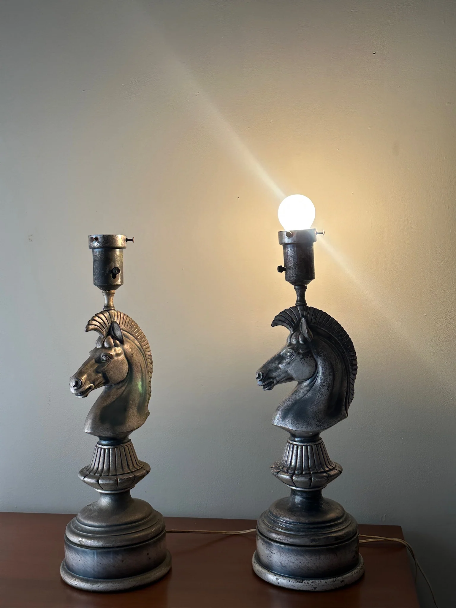 2 metal horse lamp bases. Sold individually. - Image 5