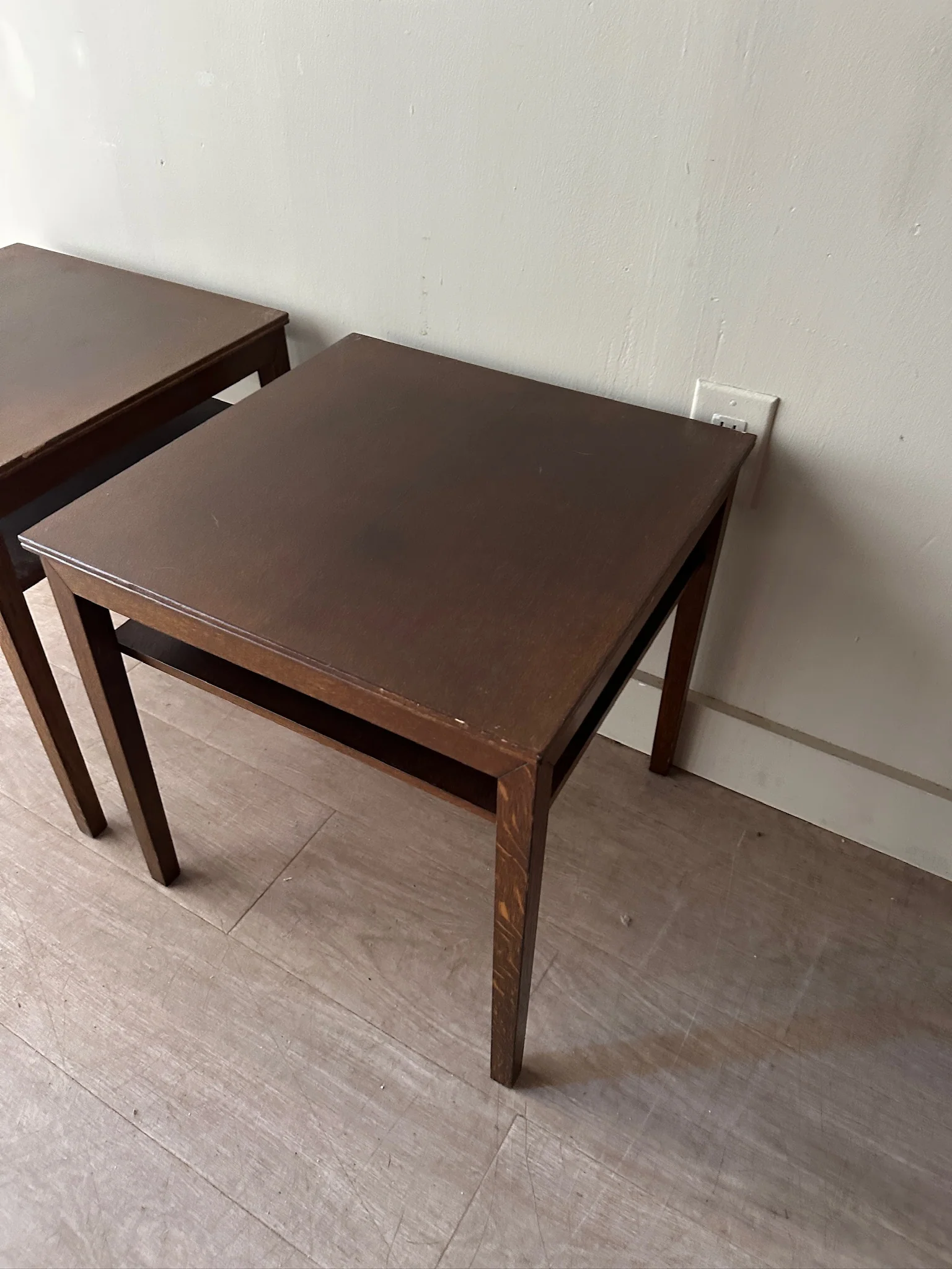 2 oak side tables. Sold individually. - Image 4