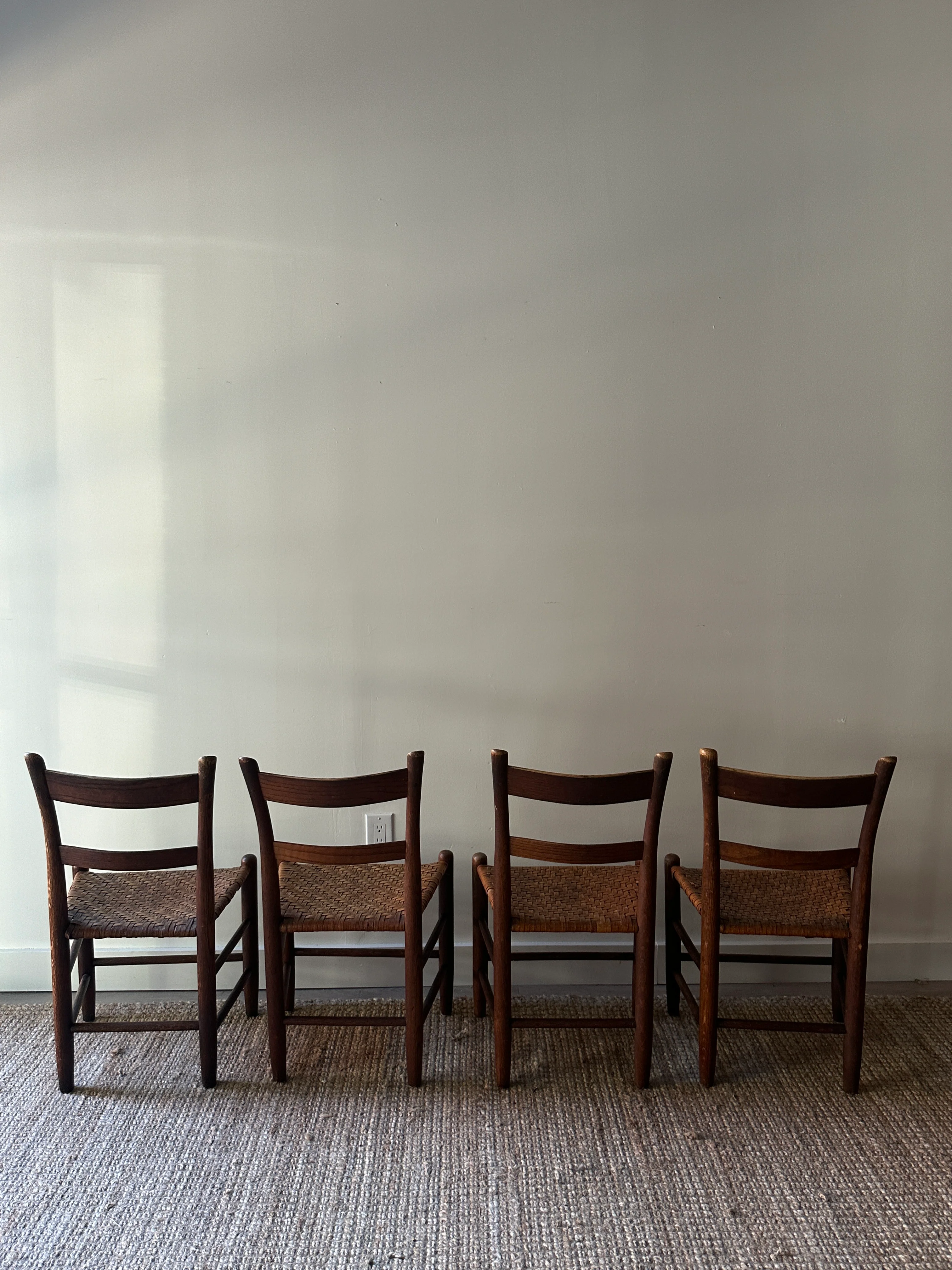 4 woven chairs. Sold individually. - Image 4