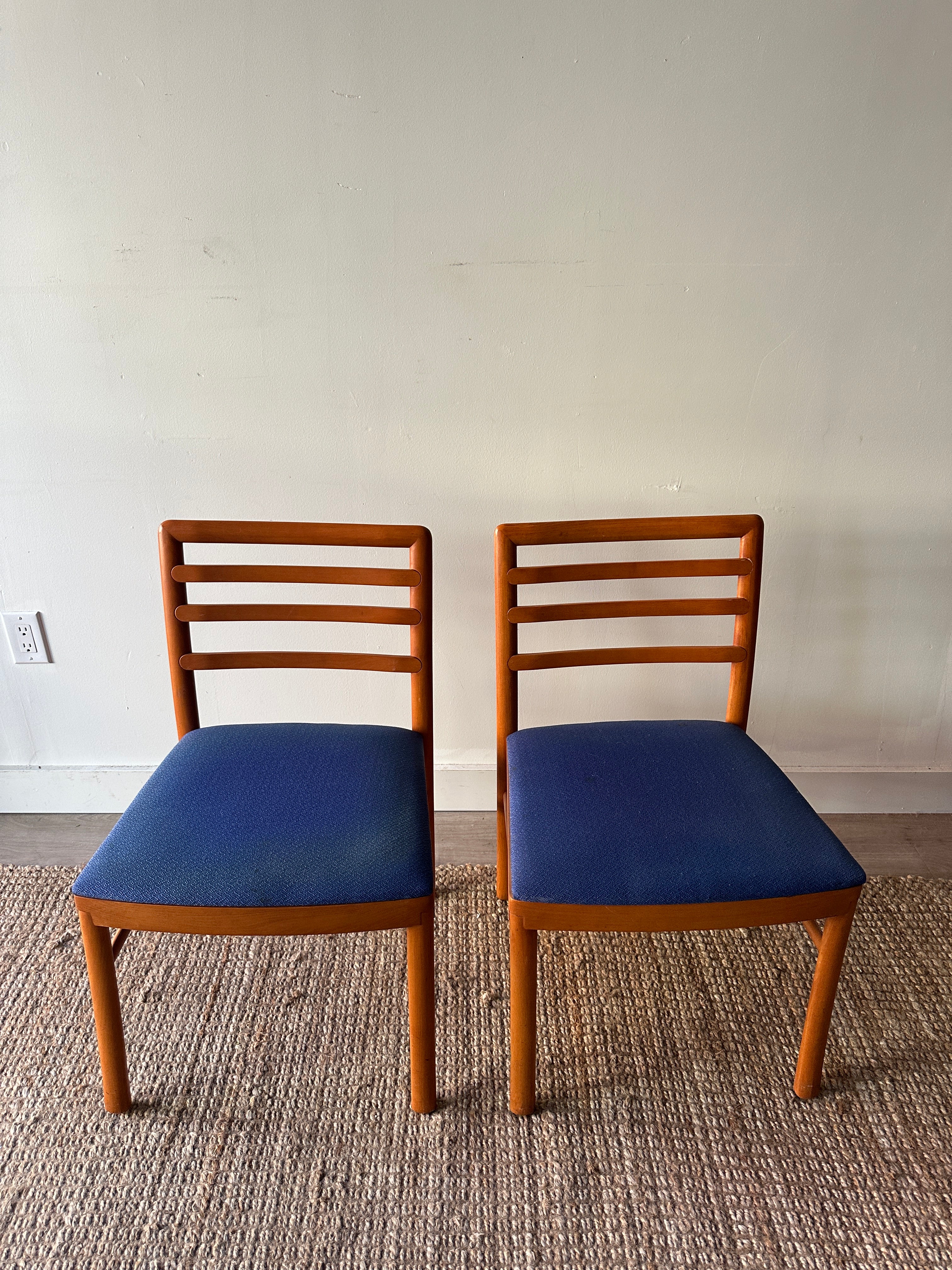 2 maple dining chairs. Sold individually.