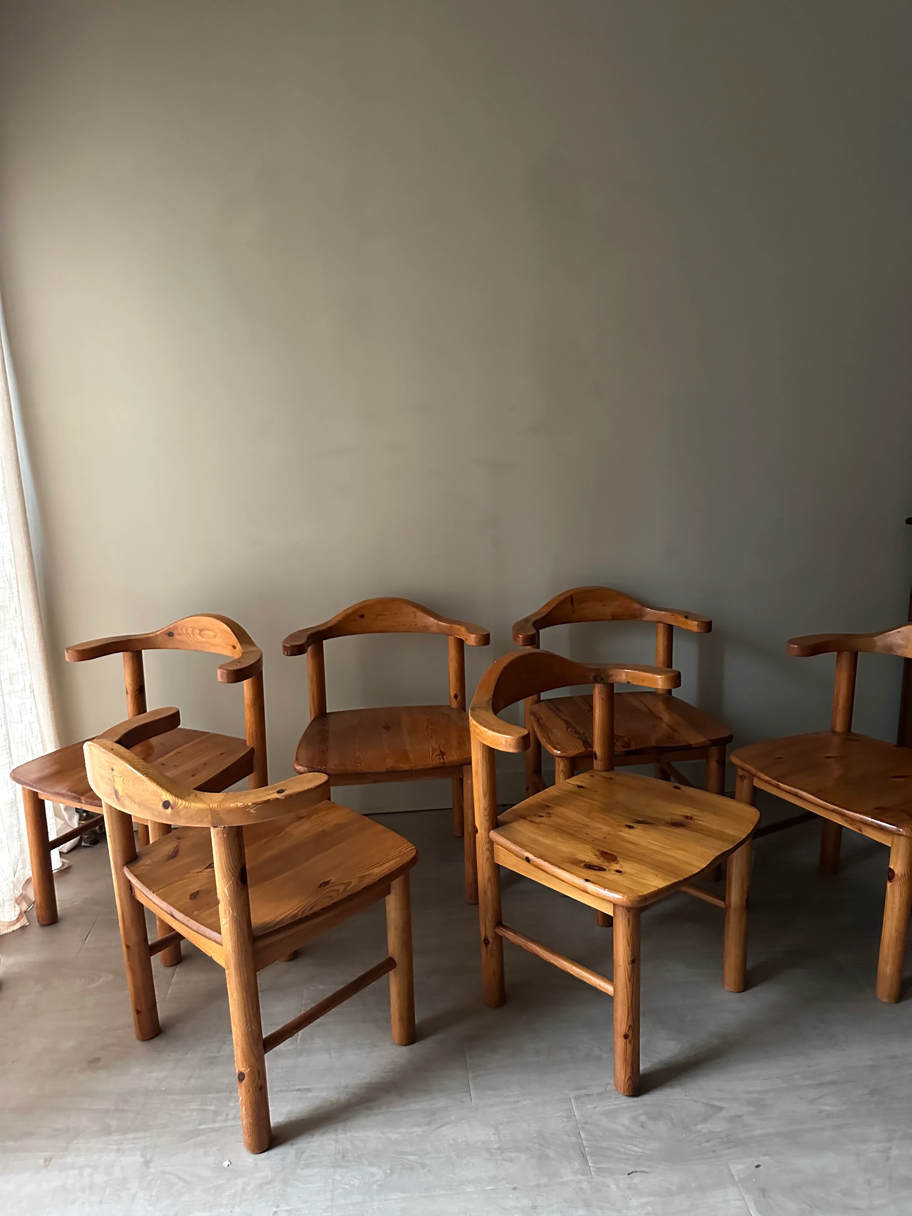 6 Rainer Daumiller pine chairs. (Sets of 2) - Image 3