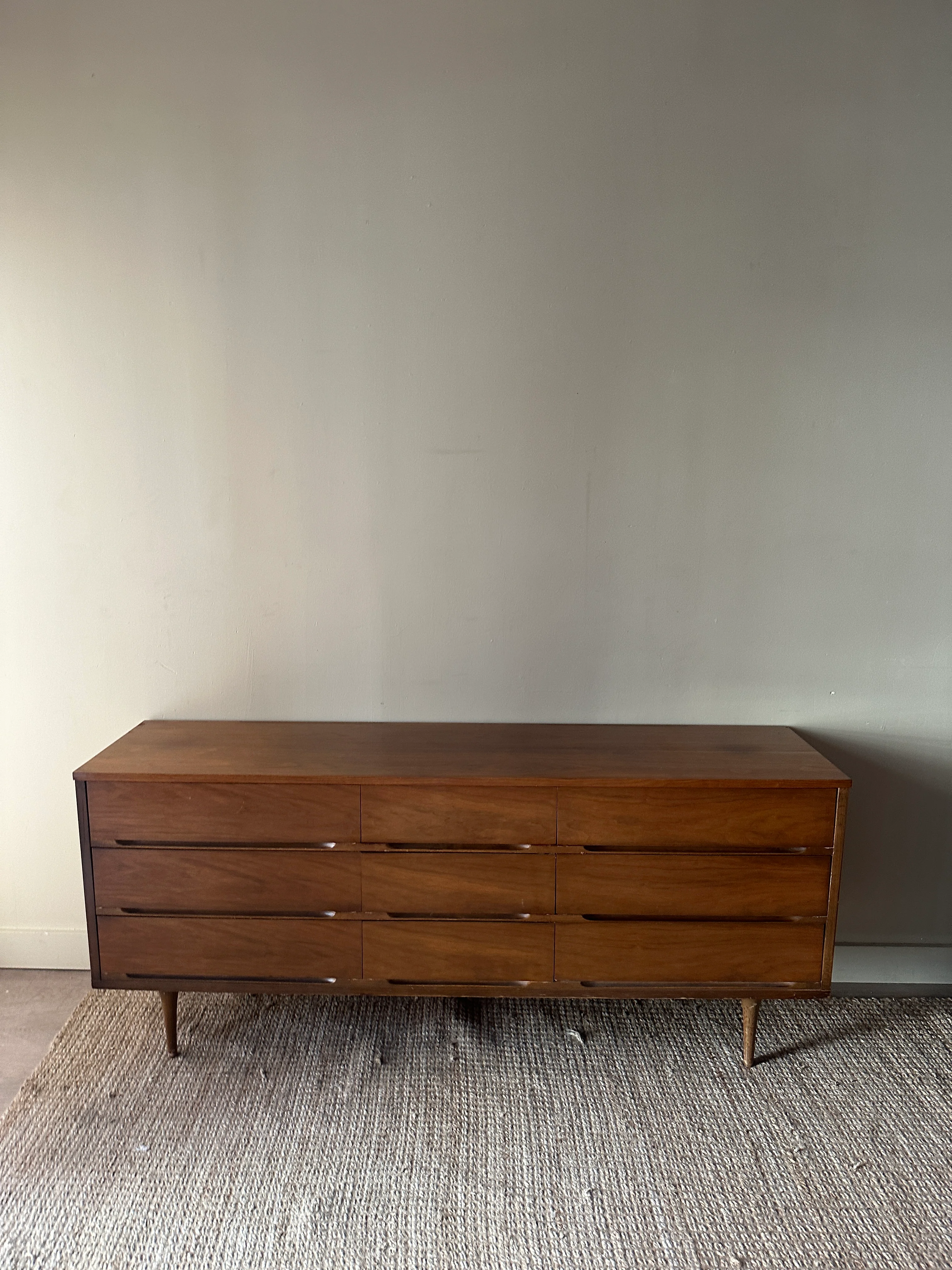 9 drawer walnut dresser - Image 2