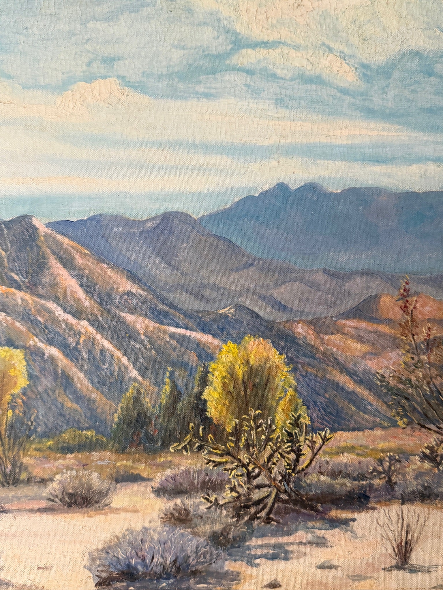 American desert landscape. William Tefft Schwarz 1887-1967. Signed. - Image 4