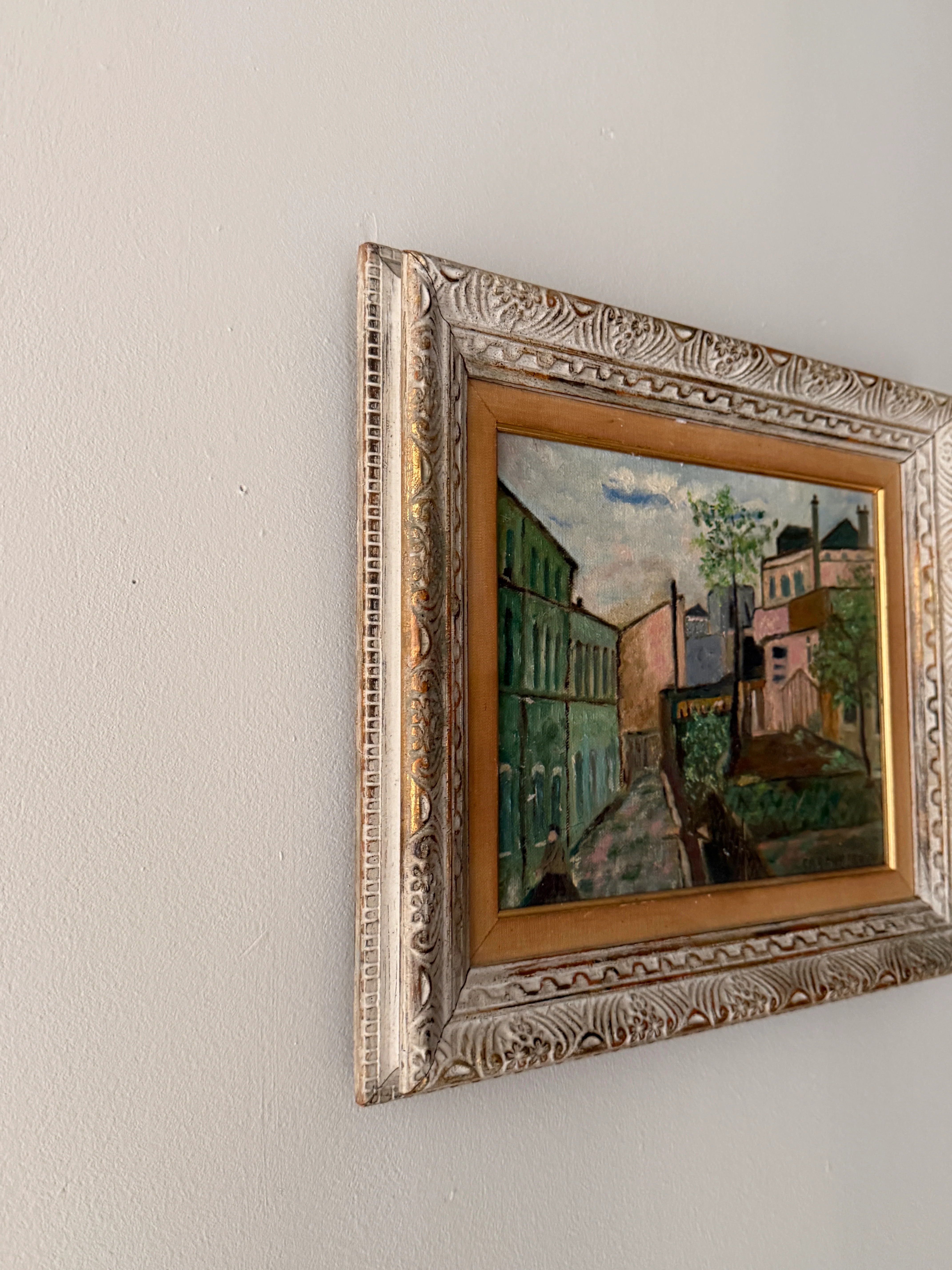 American School cityscape. Signed. - Image 2