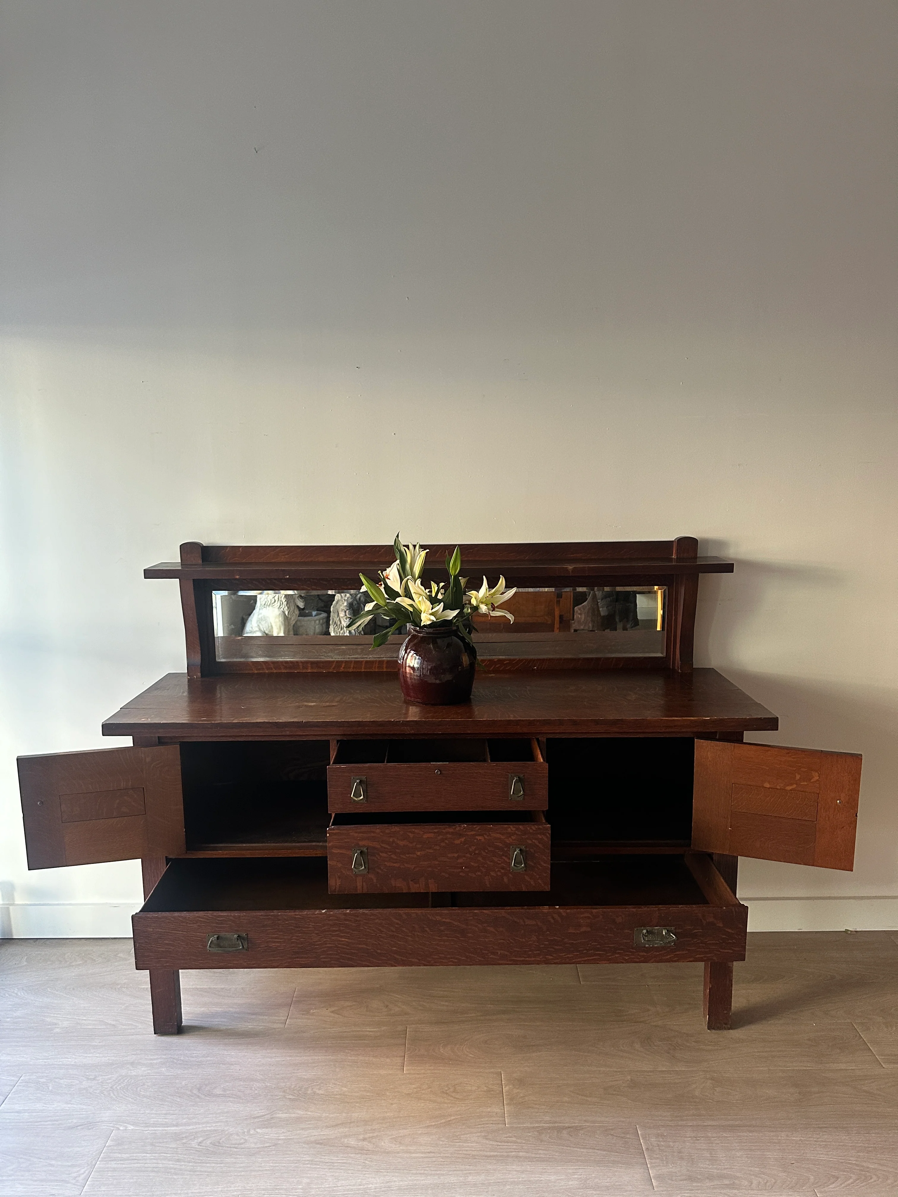 Arts and crafts oak sideboard - Image 2