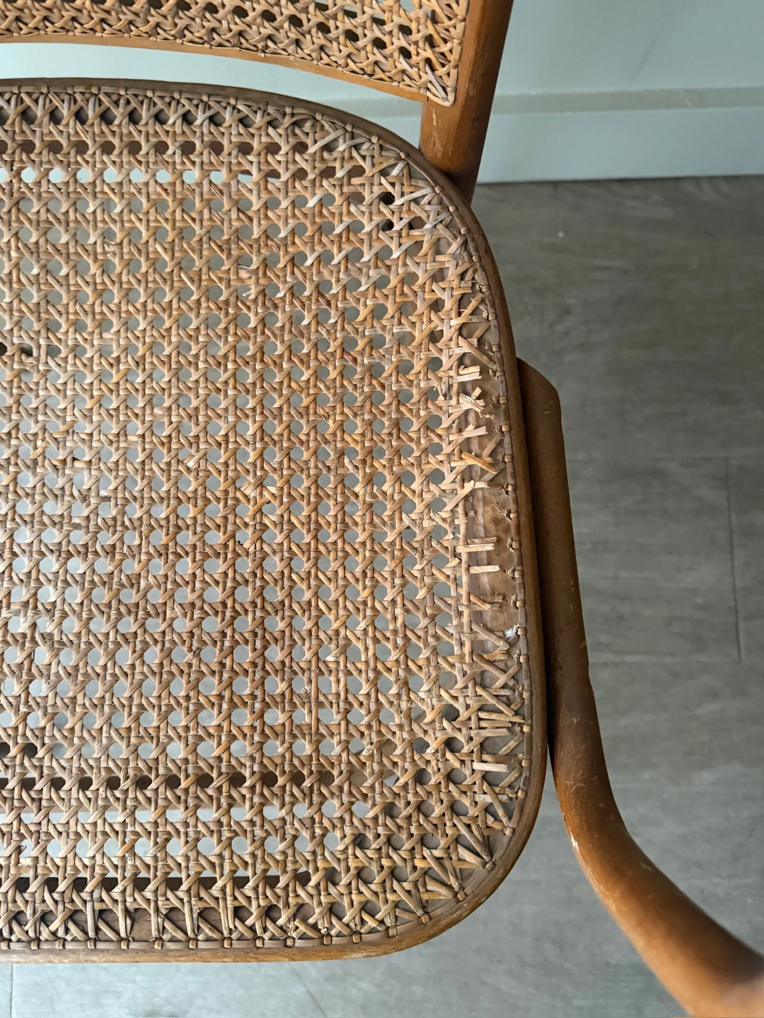 Bentwood caned chair (wear to seat) - Image 5