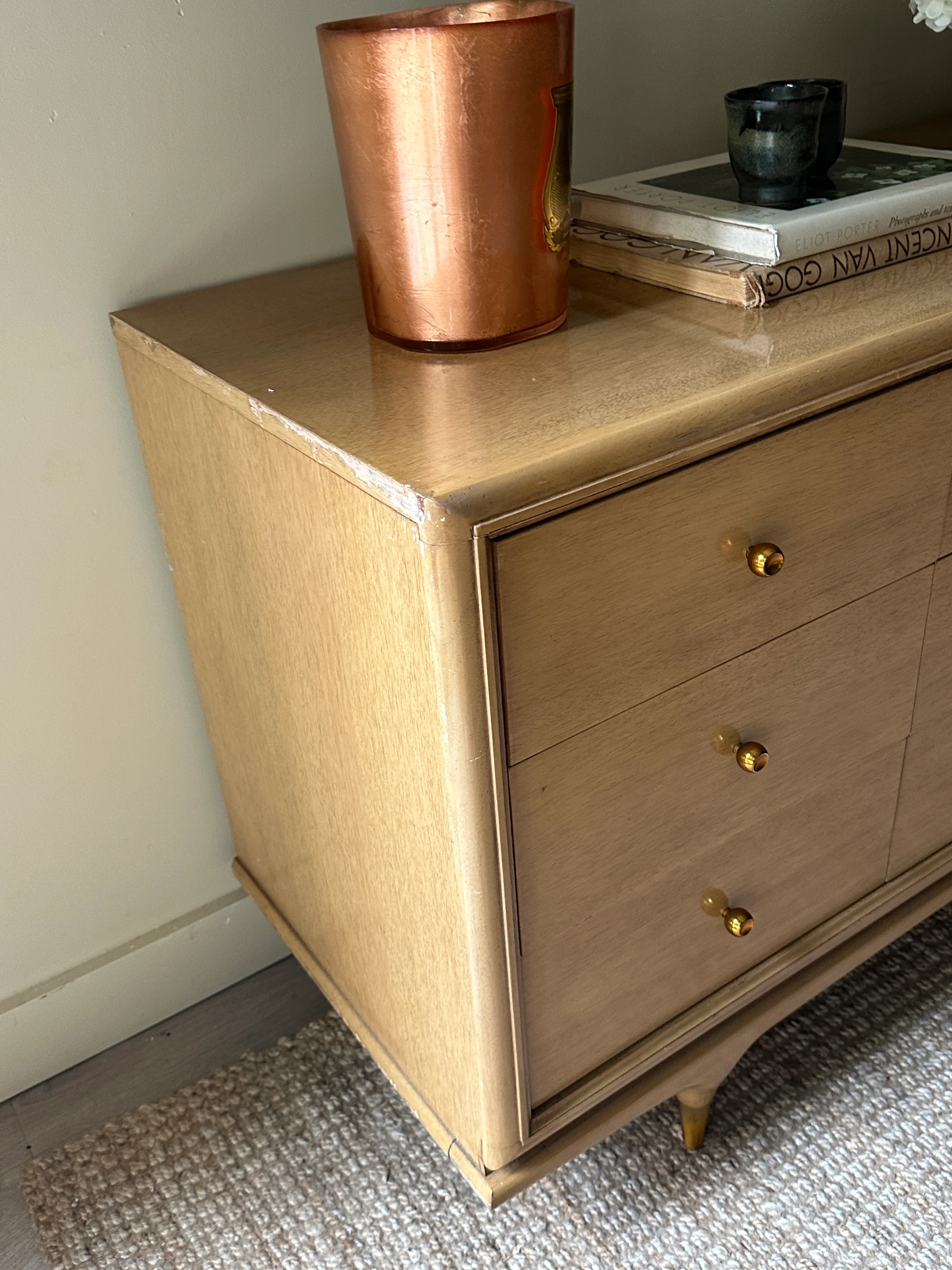 Blonde oak credenza - Image 5
