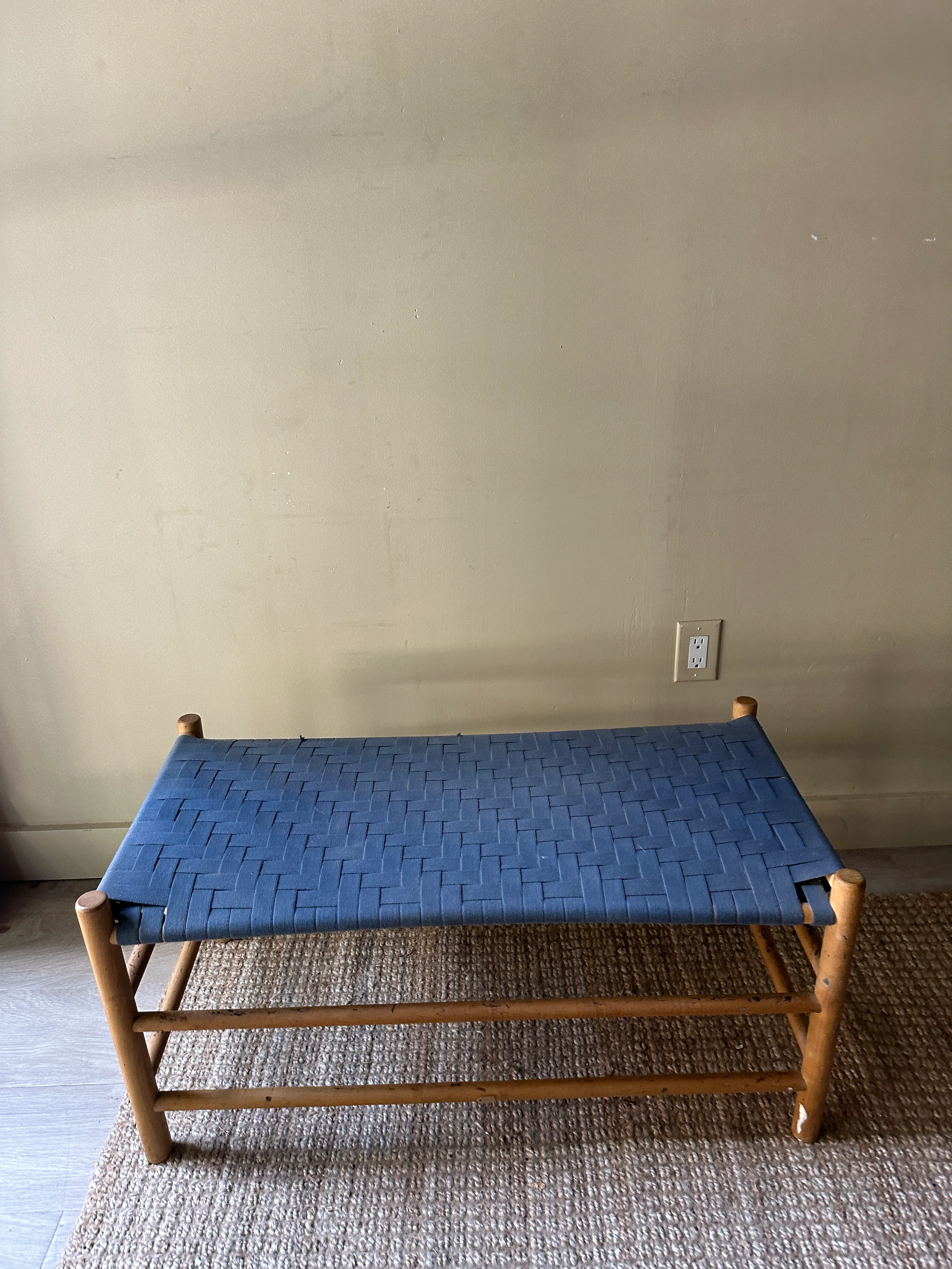Blue woven stool - Image 5