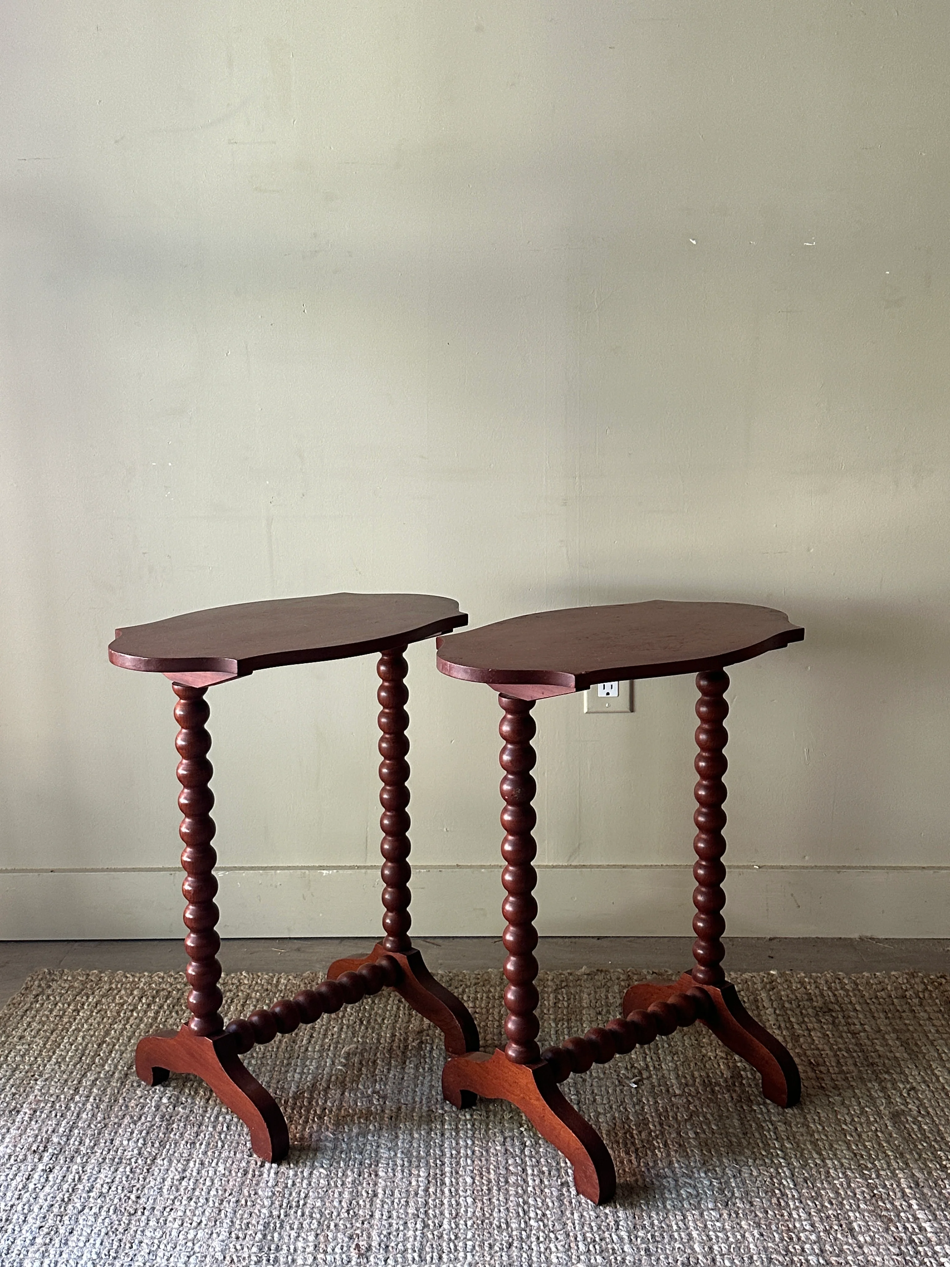 Bobbin leg side table. Sold individually.
