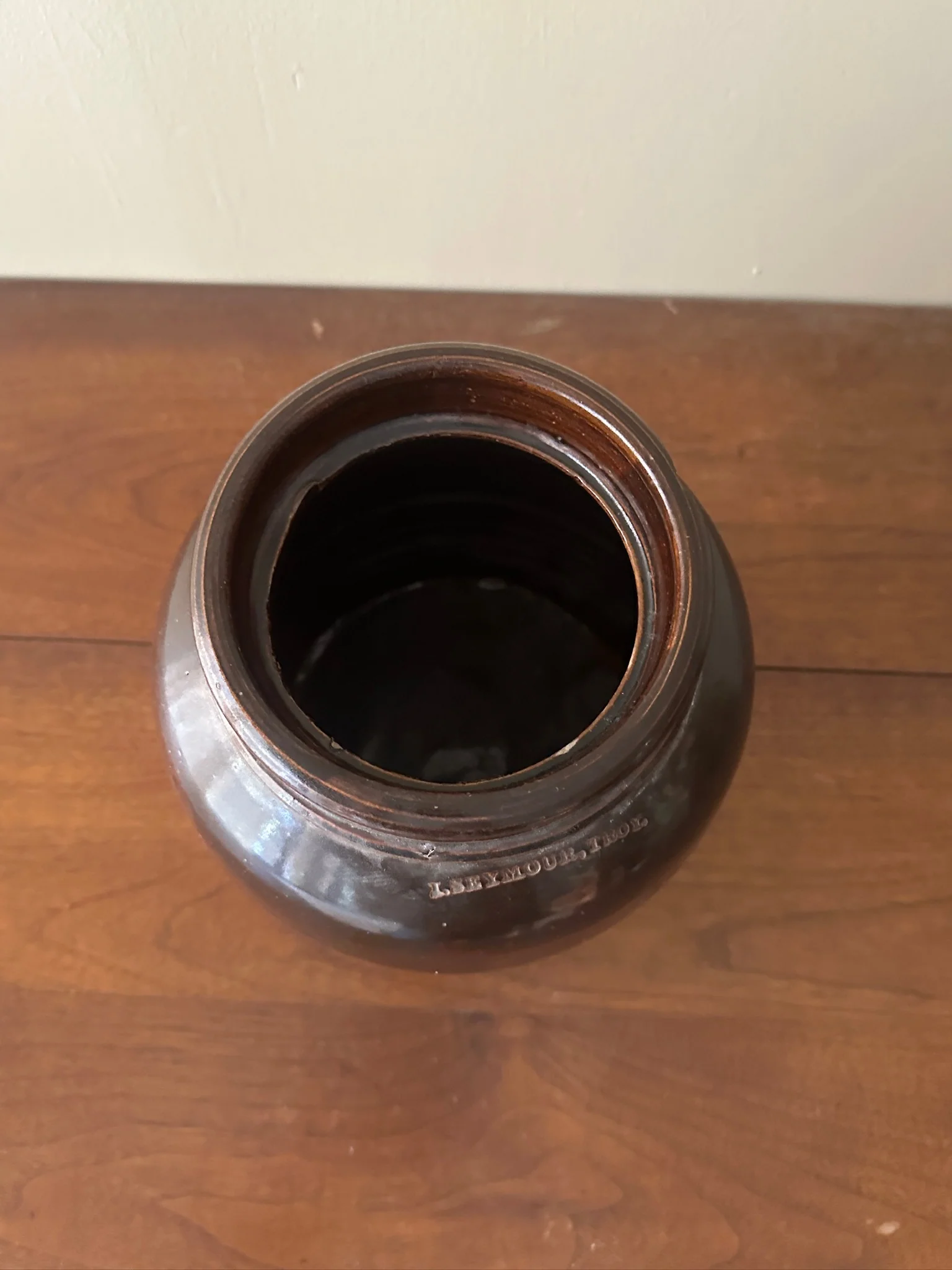 Brown stoneware vase - Image 4