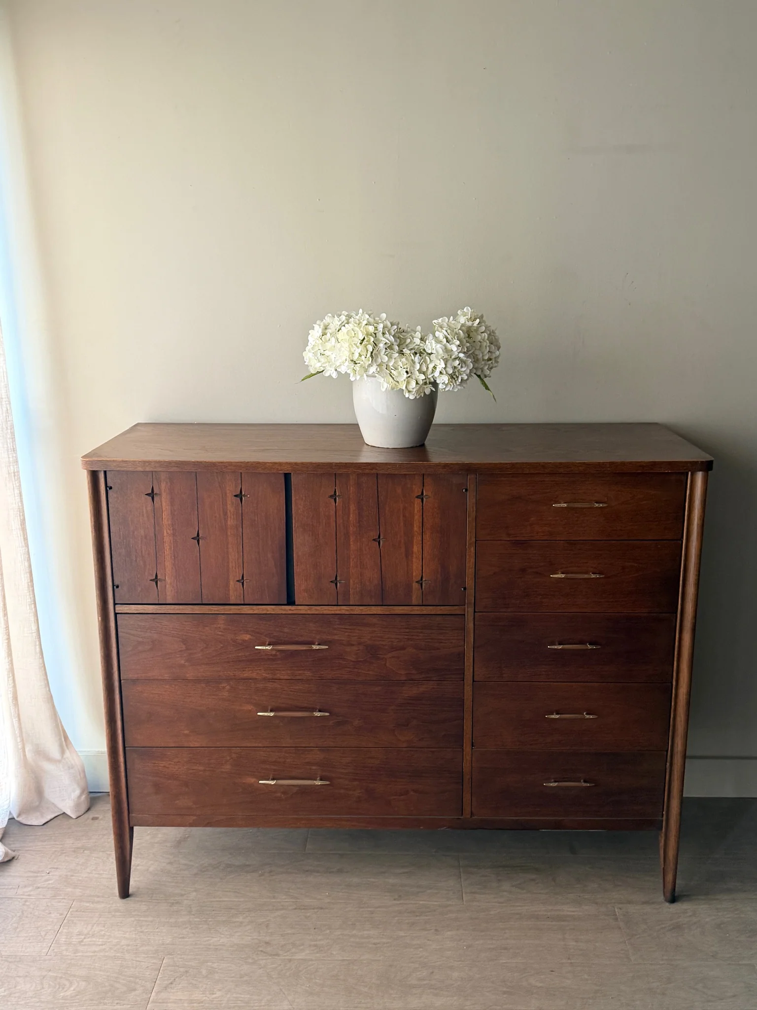 Broyhill walnut gentlemen’s dresser - Image 2