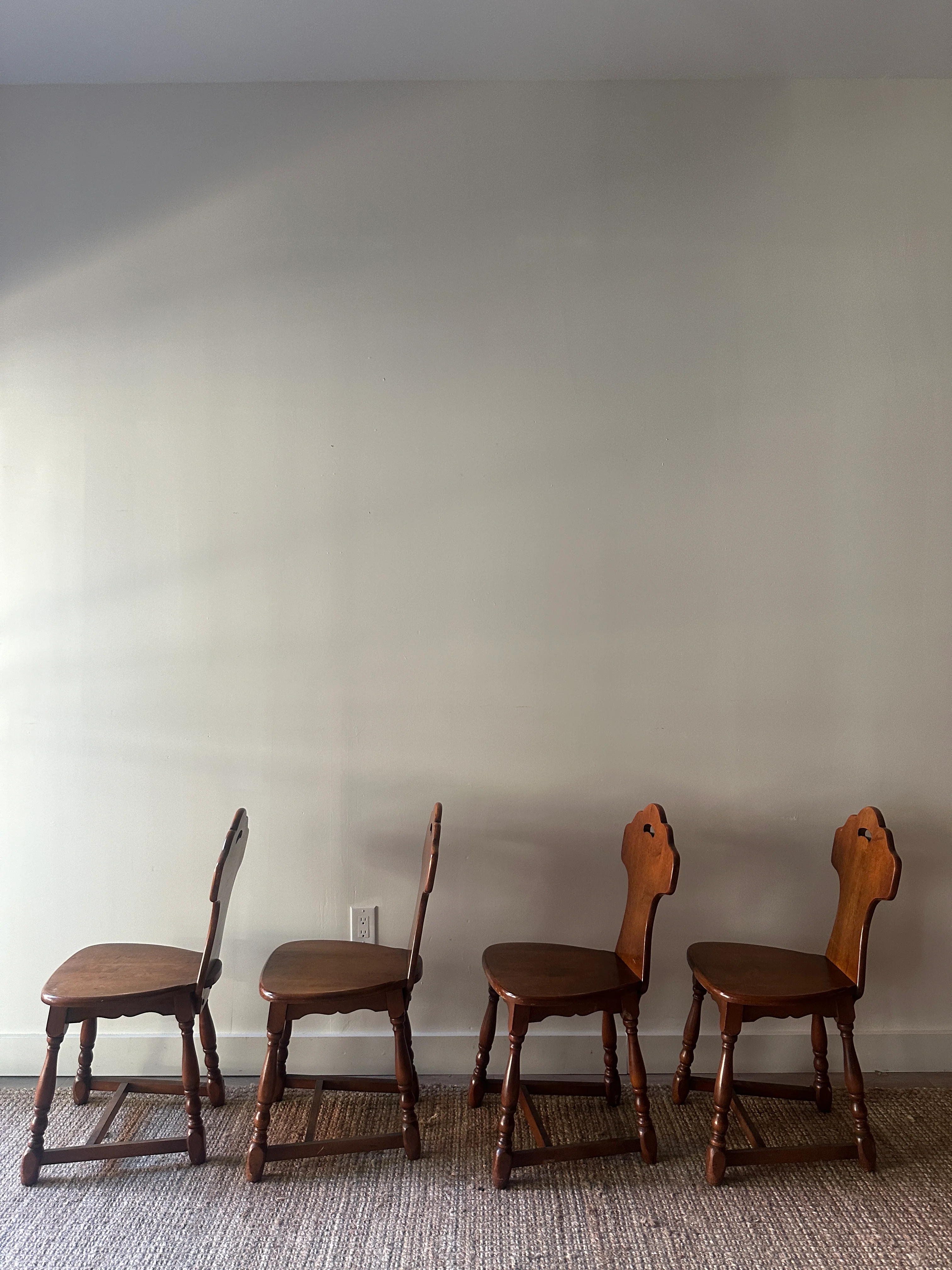 Carved maple chairs. Sold in pairs. - Image 2