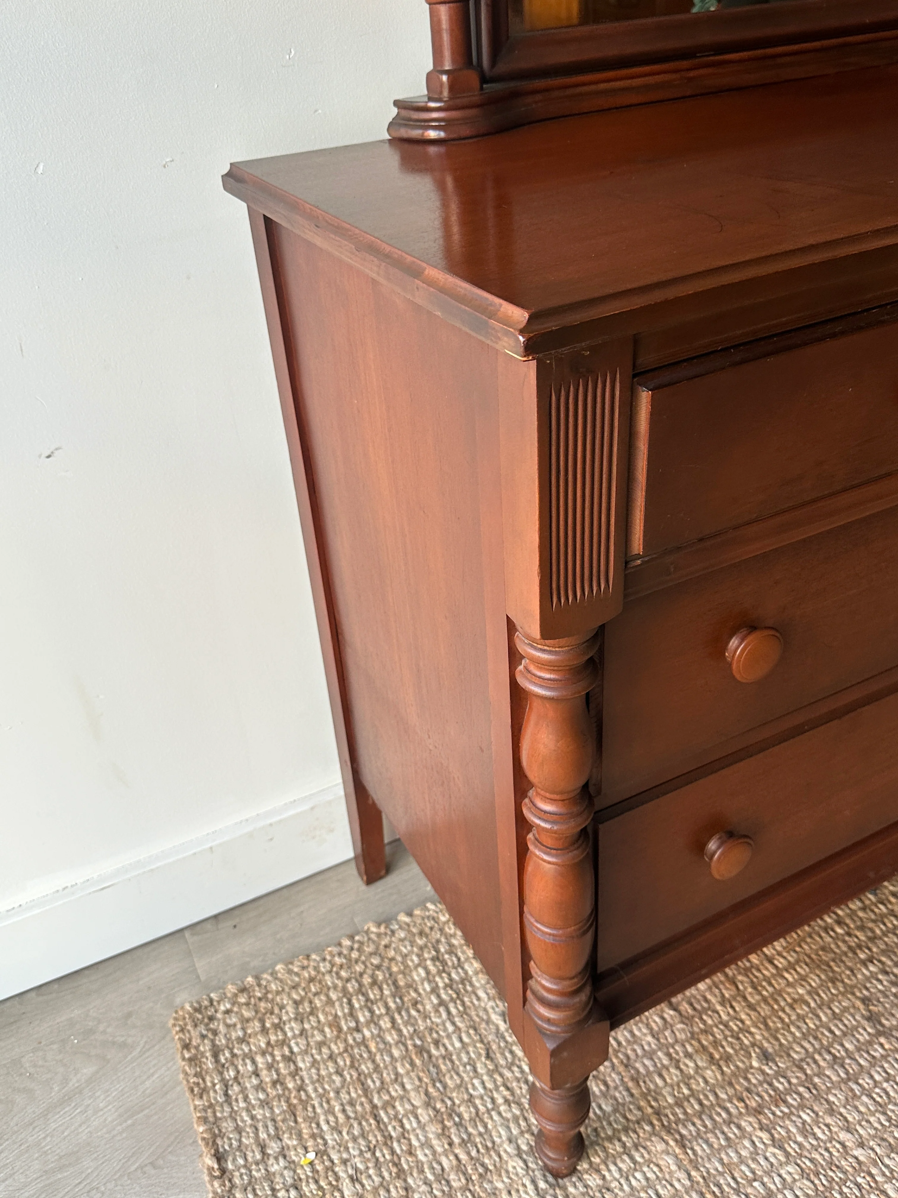 Cherry dresser w mirror - Image 3