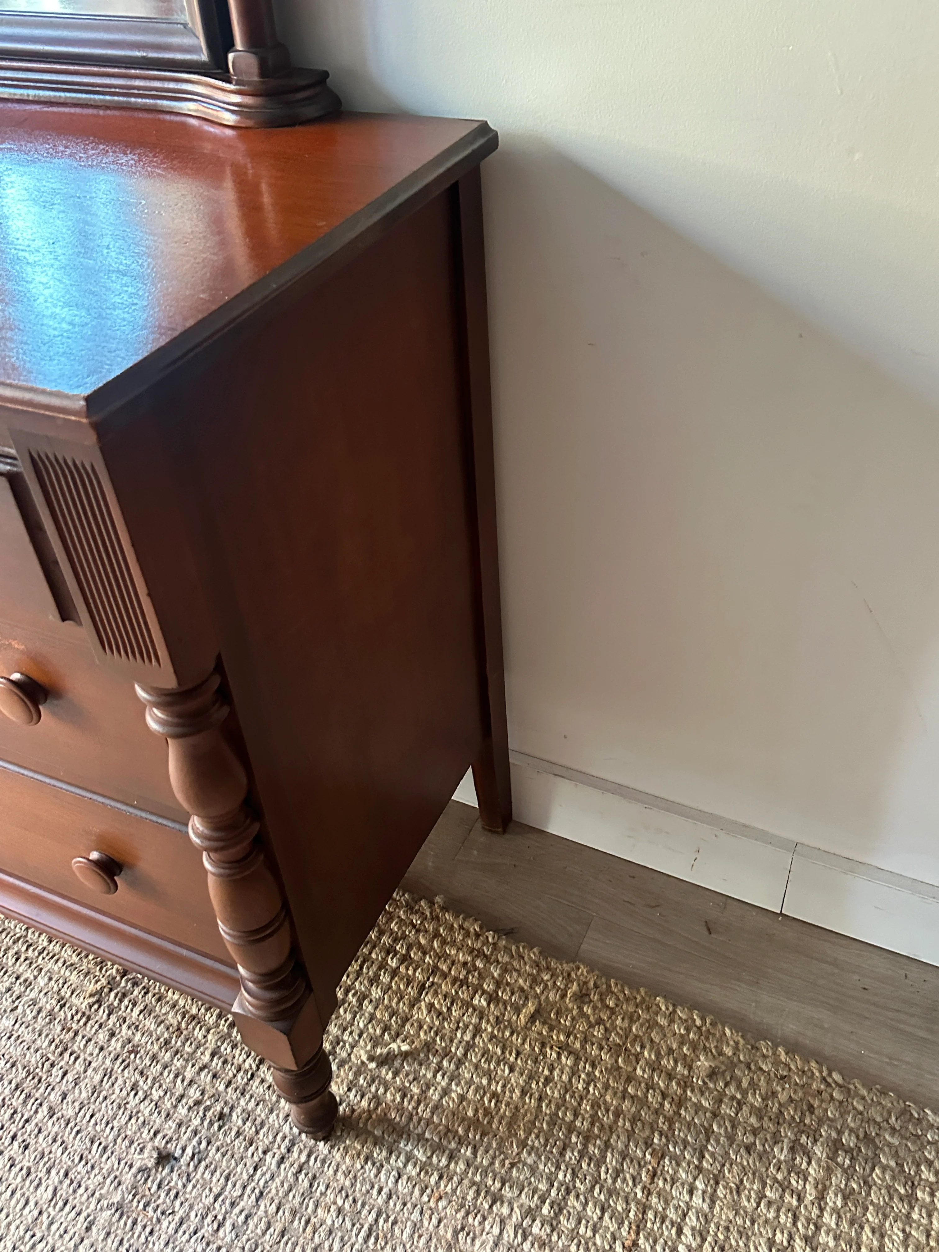 Cherry dresser w mirror - Image 4