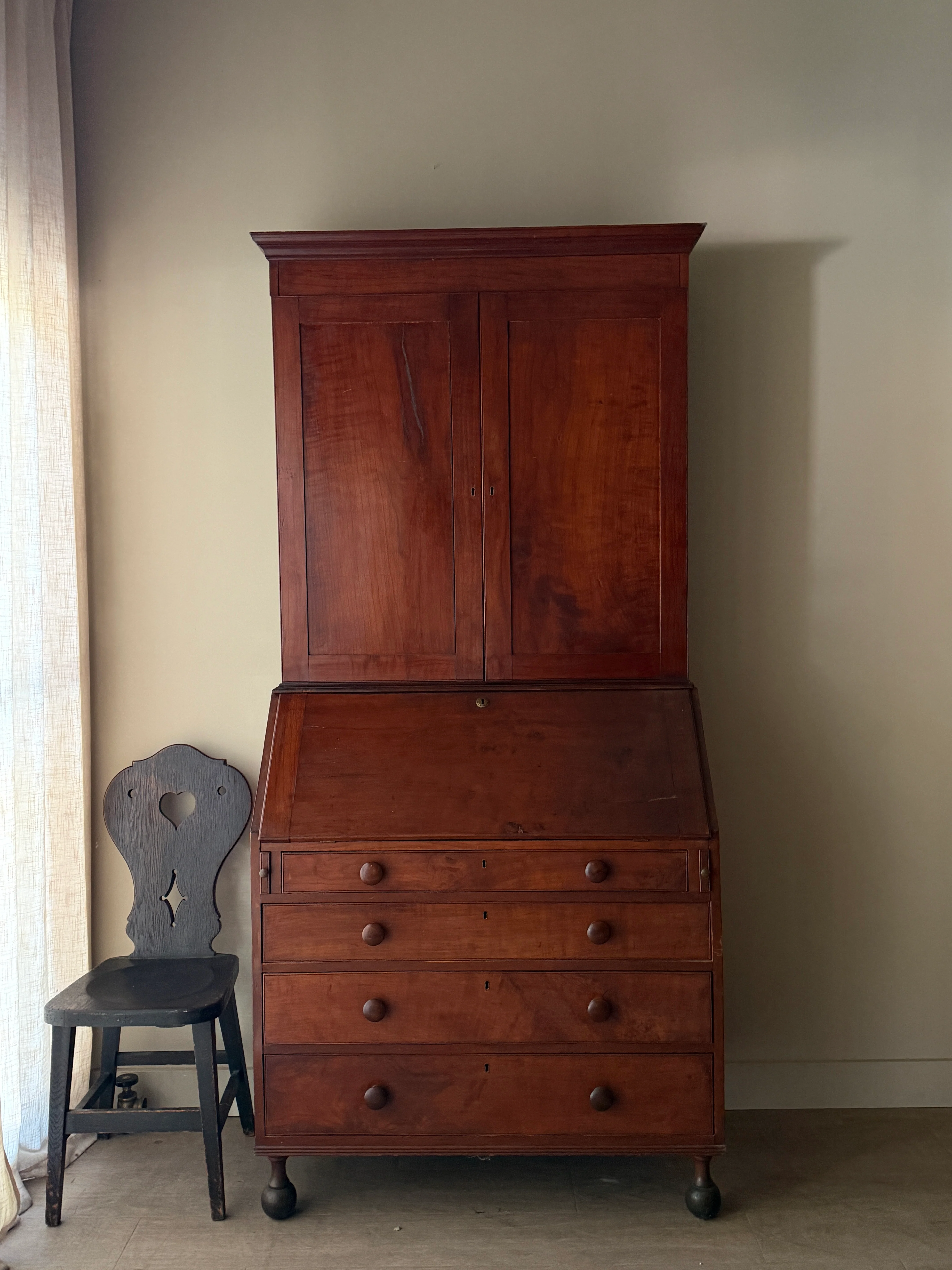 Cherry secretary hutch - Image 7