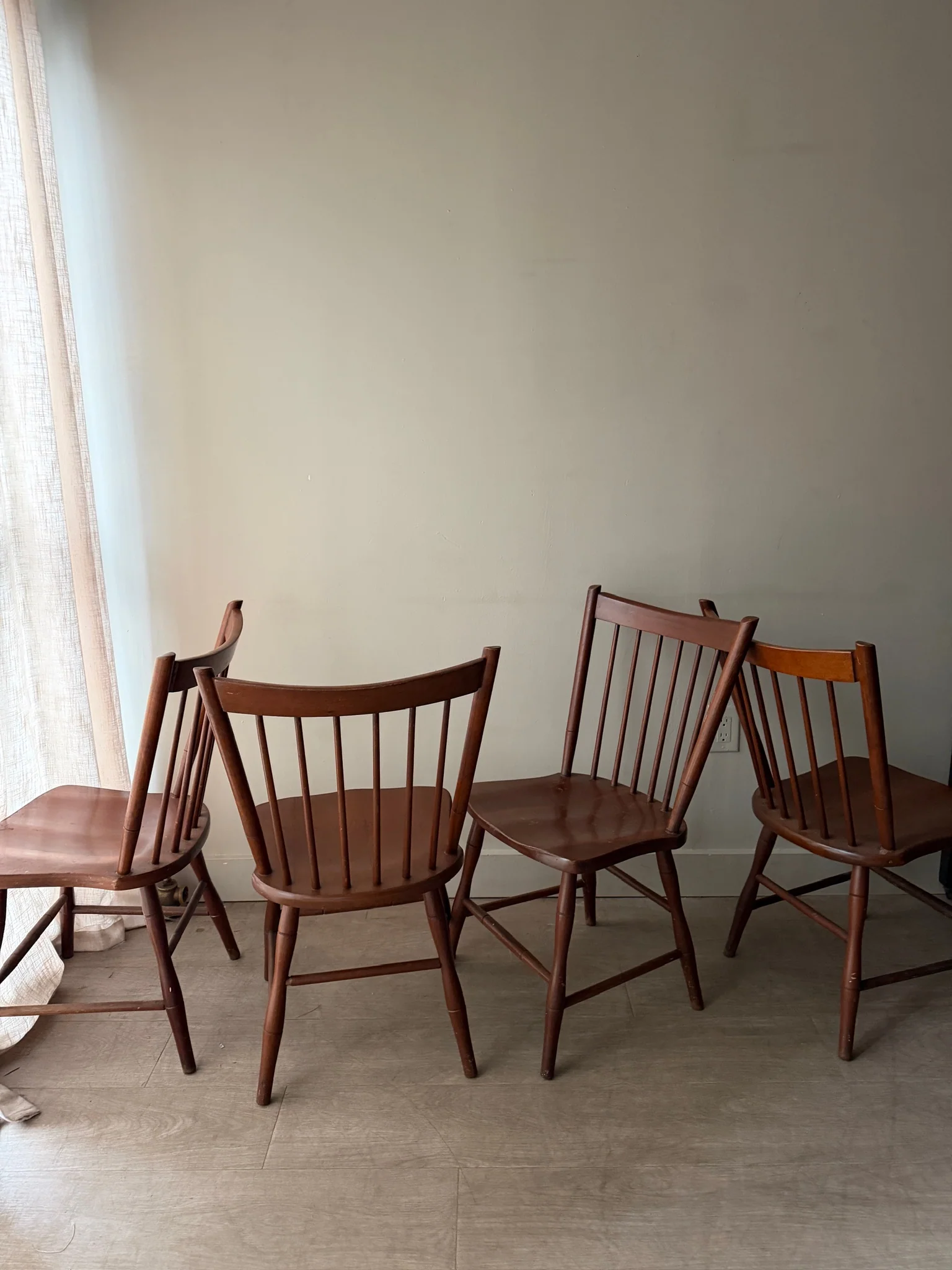 Cherry spindle back chairs. Sold in sets of 2. - Image 2