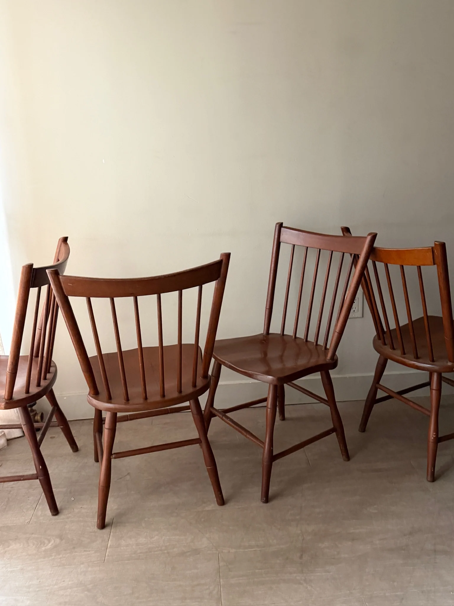 Cherry spindle back chairs. Sold in sets of 2. - Image 3