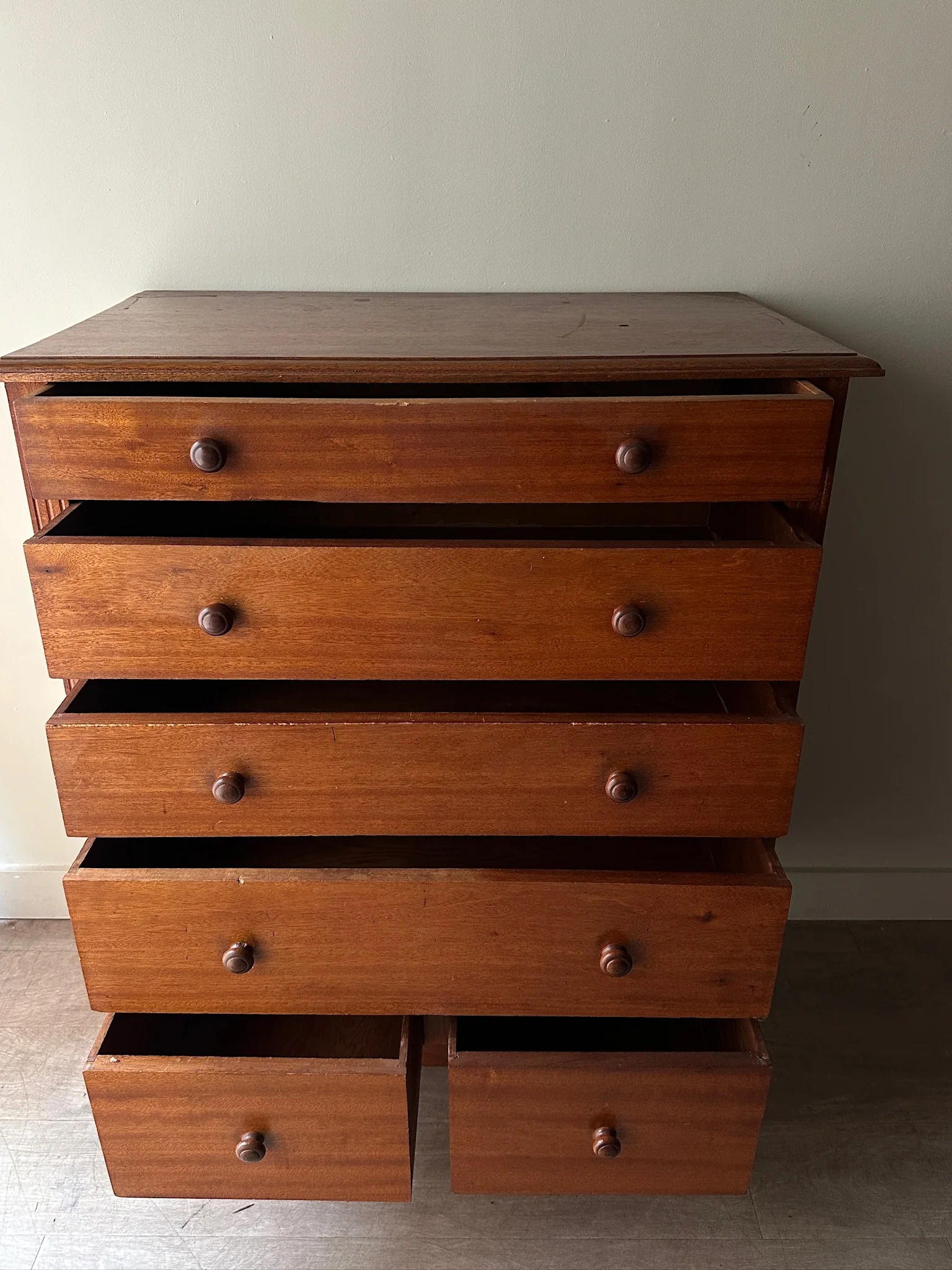 Cherry tallboy dresser - Image 4