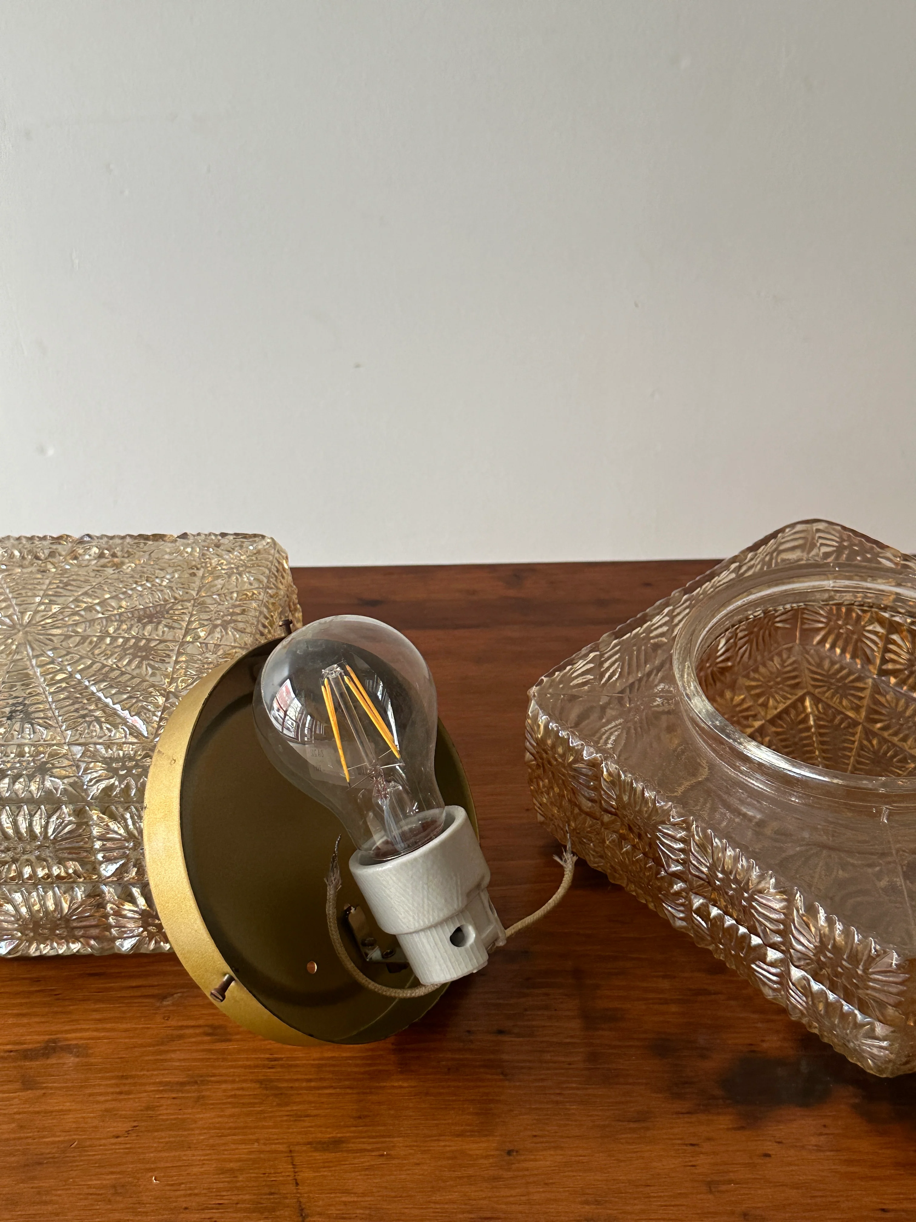 Danish glass sconce/ceiling lights. Sold individually. - Image 10