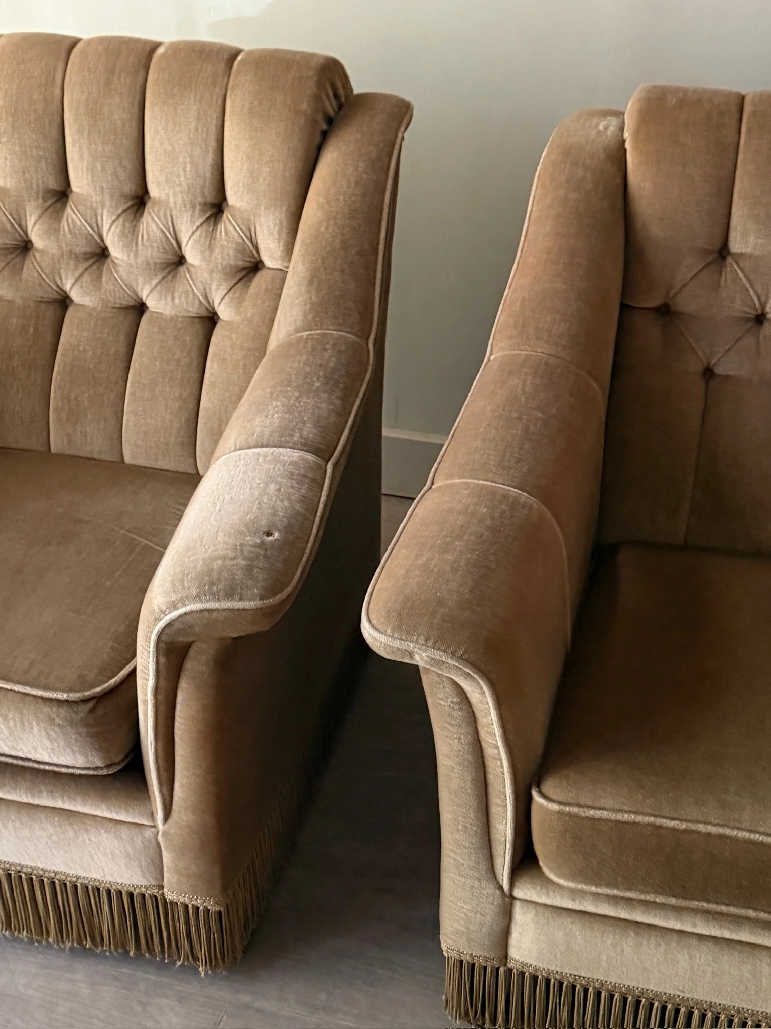 Danish mohair lounge chairs. Sold individually. - Image 5