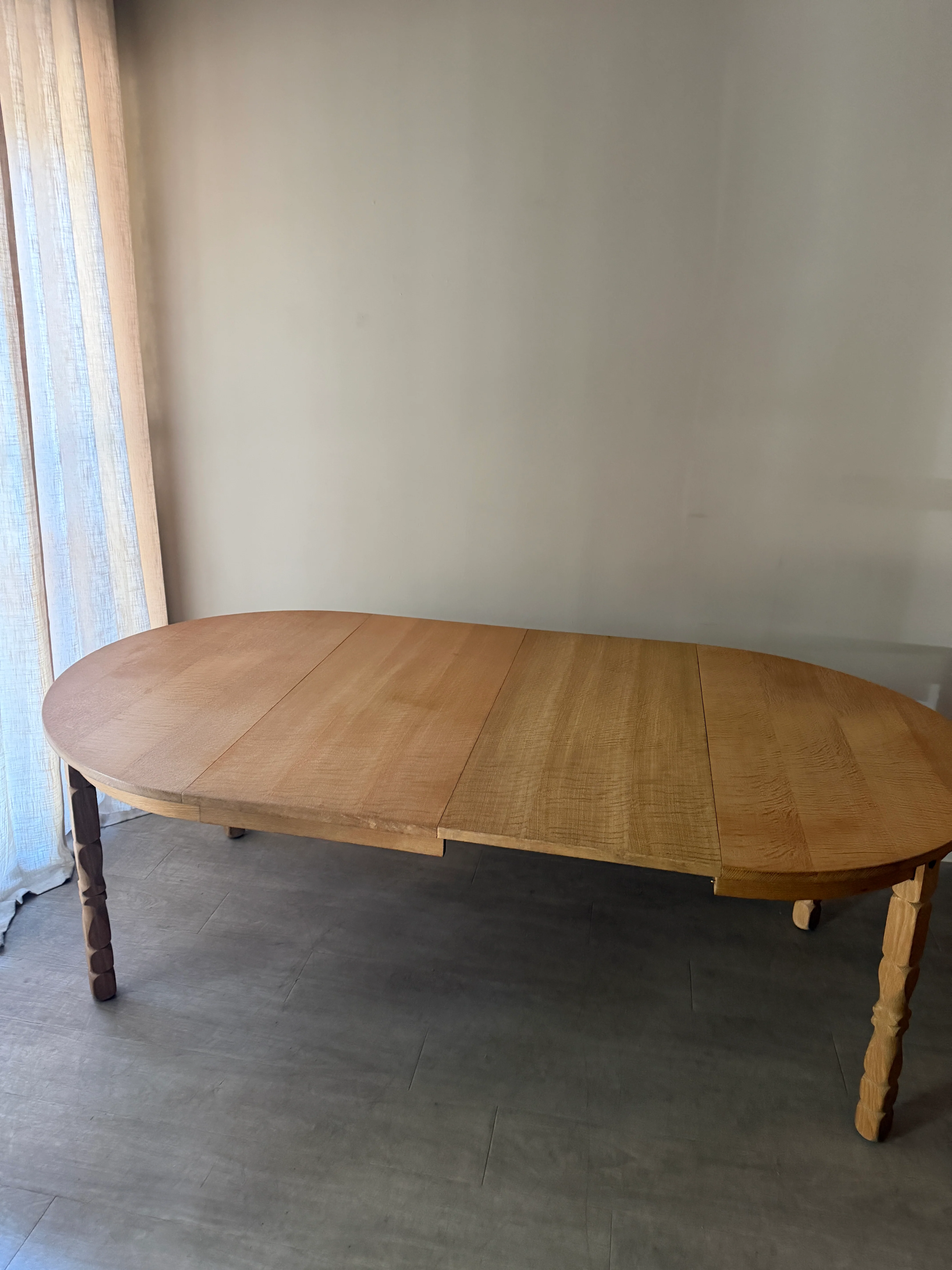 Danish oak dining table with extensions - Image 7