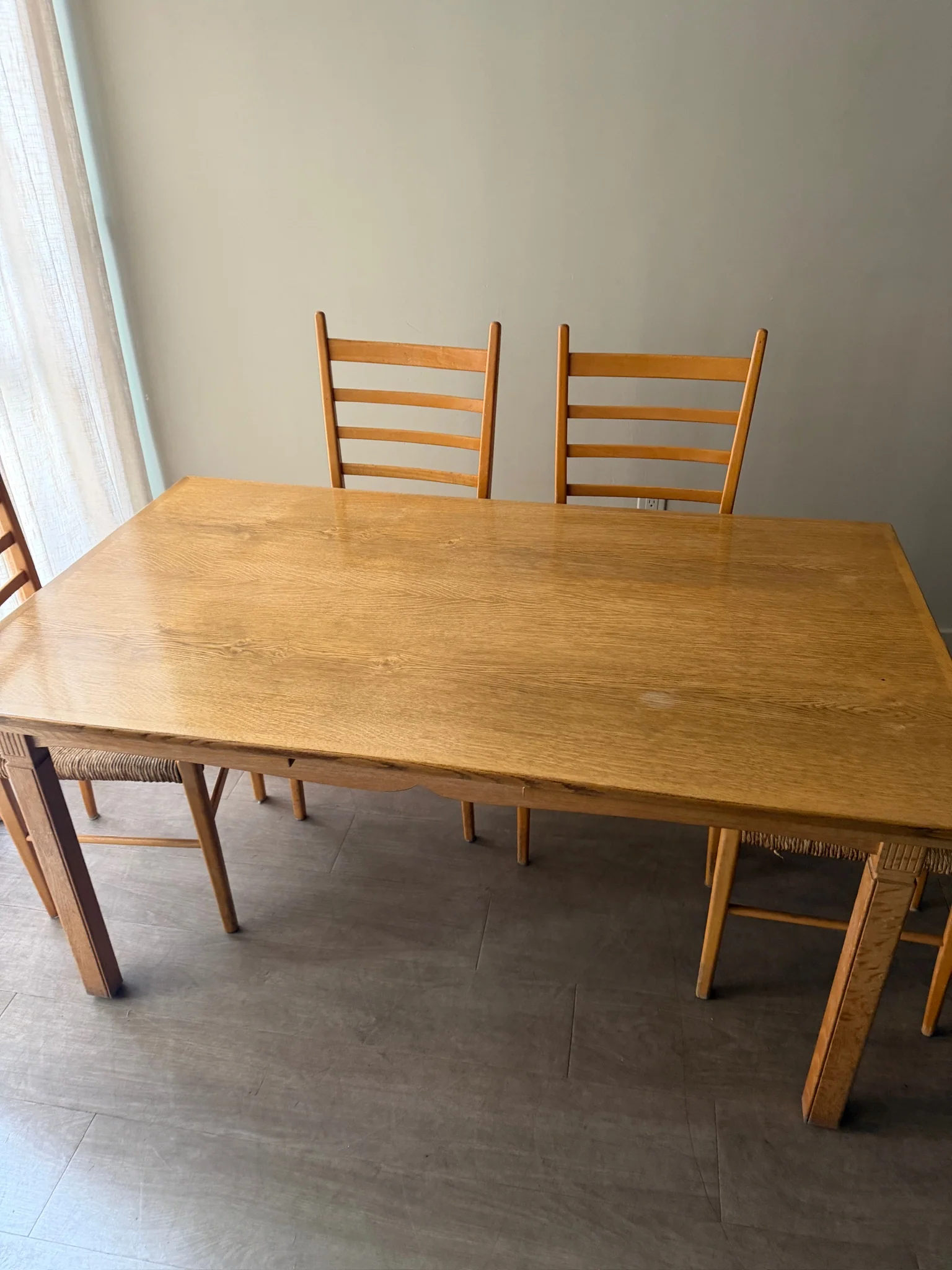 Danish oak extending dining table - Image 2