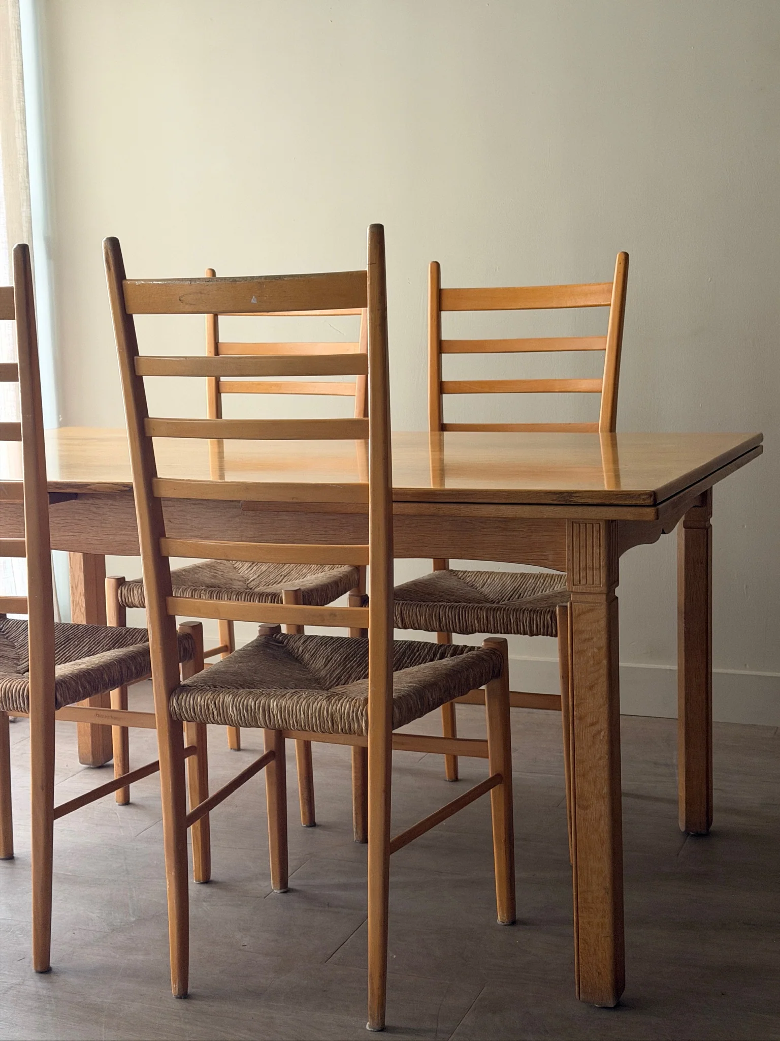 Danish oak extending dining table - Image 8