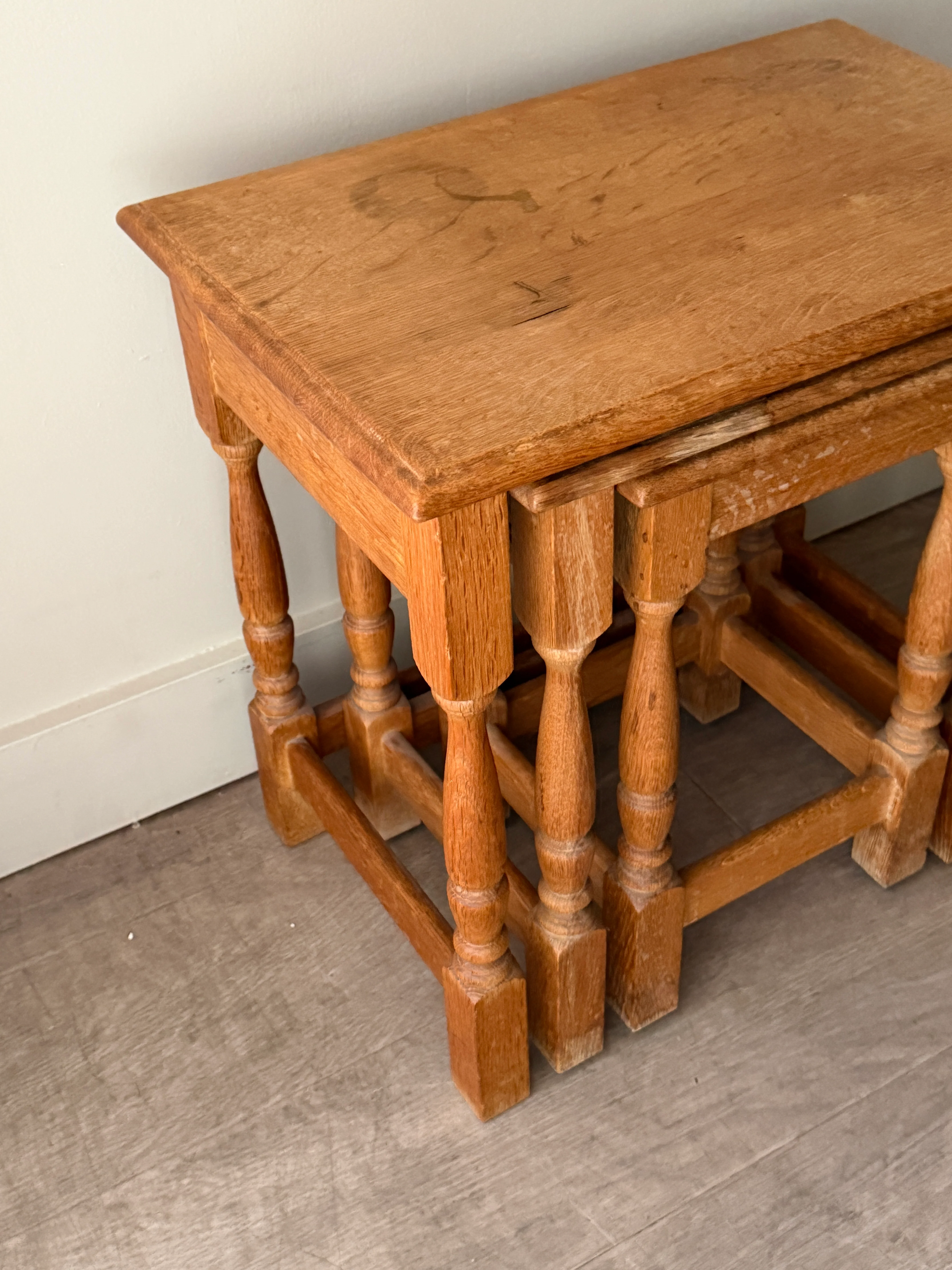 Danish oak nesting tables - Image 3