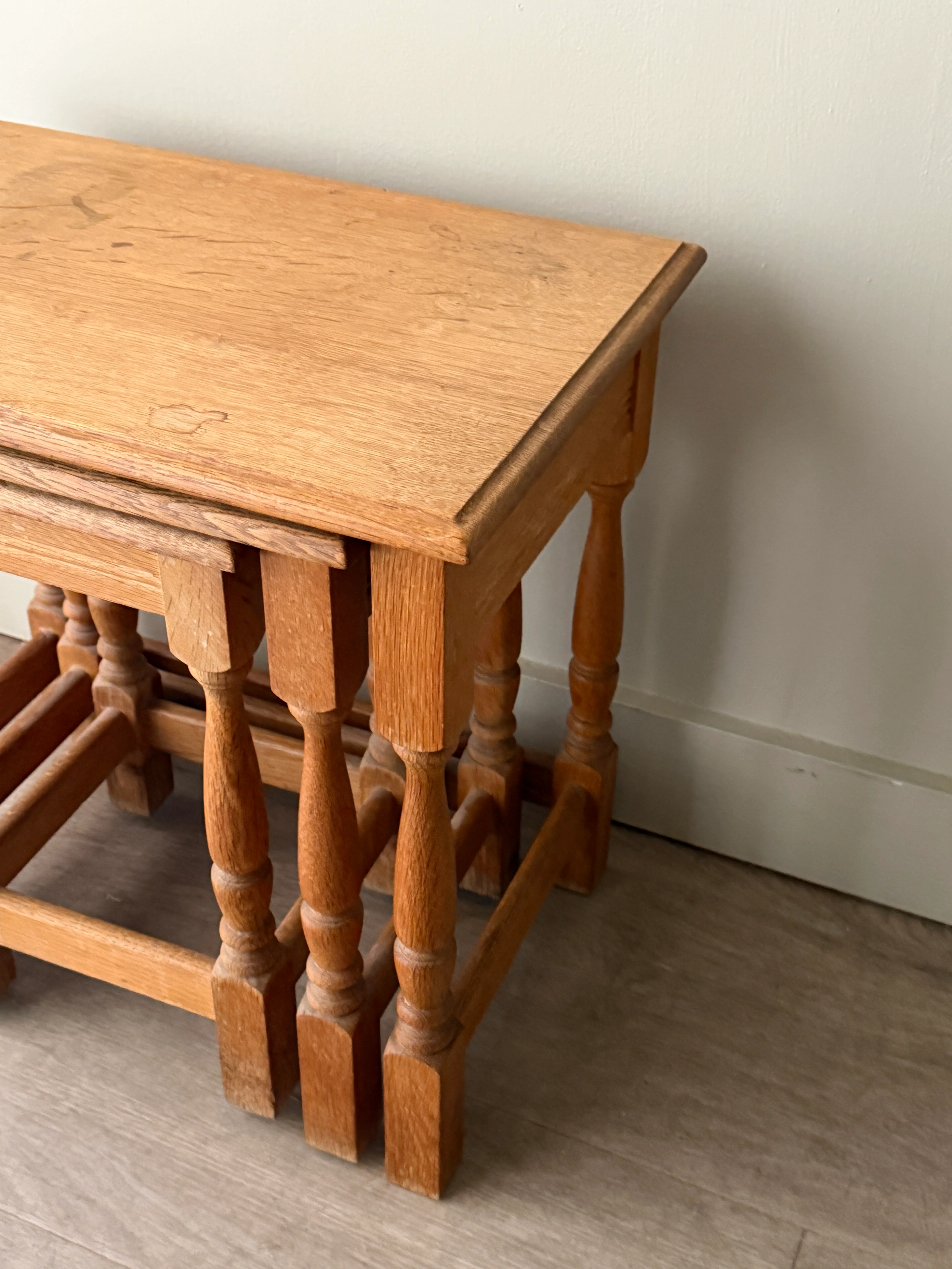 Danish oak nesting tables - Image 4