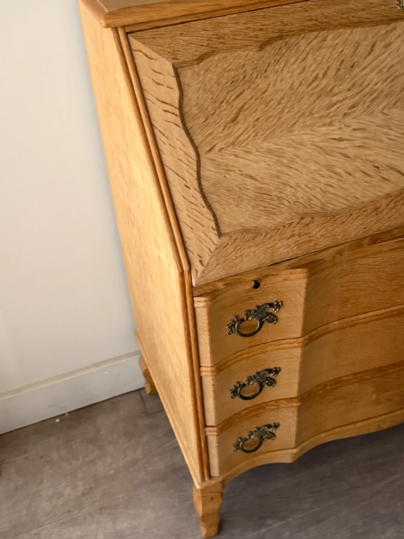 Danish oak secretary dresser - Image 3