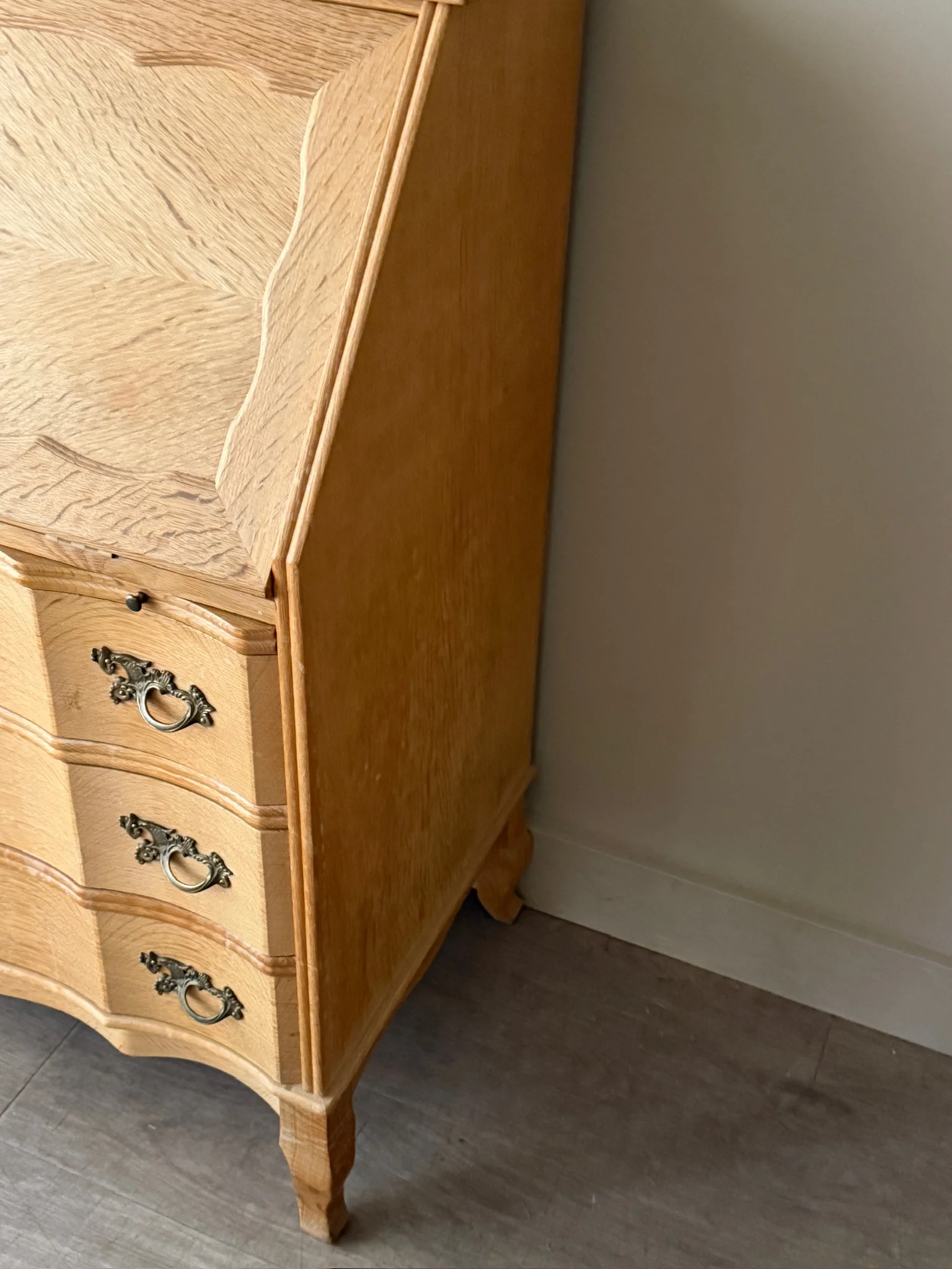 Danish oak secretary dresser - Image 4