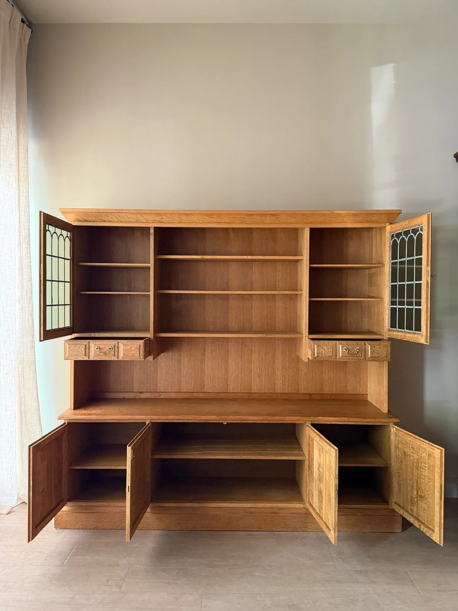 Danish oak two piece sideboard/hutch - Image 7