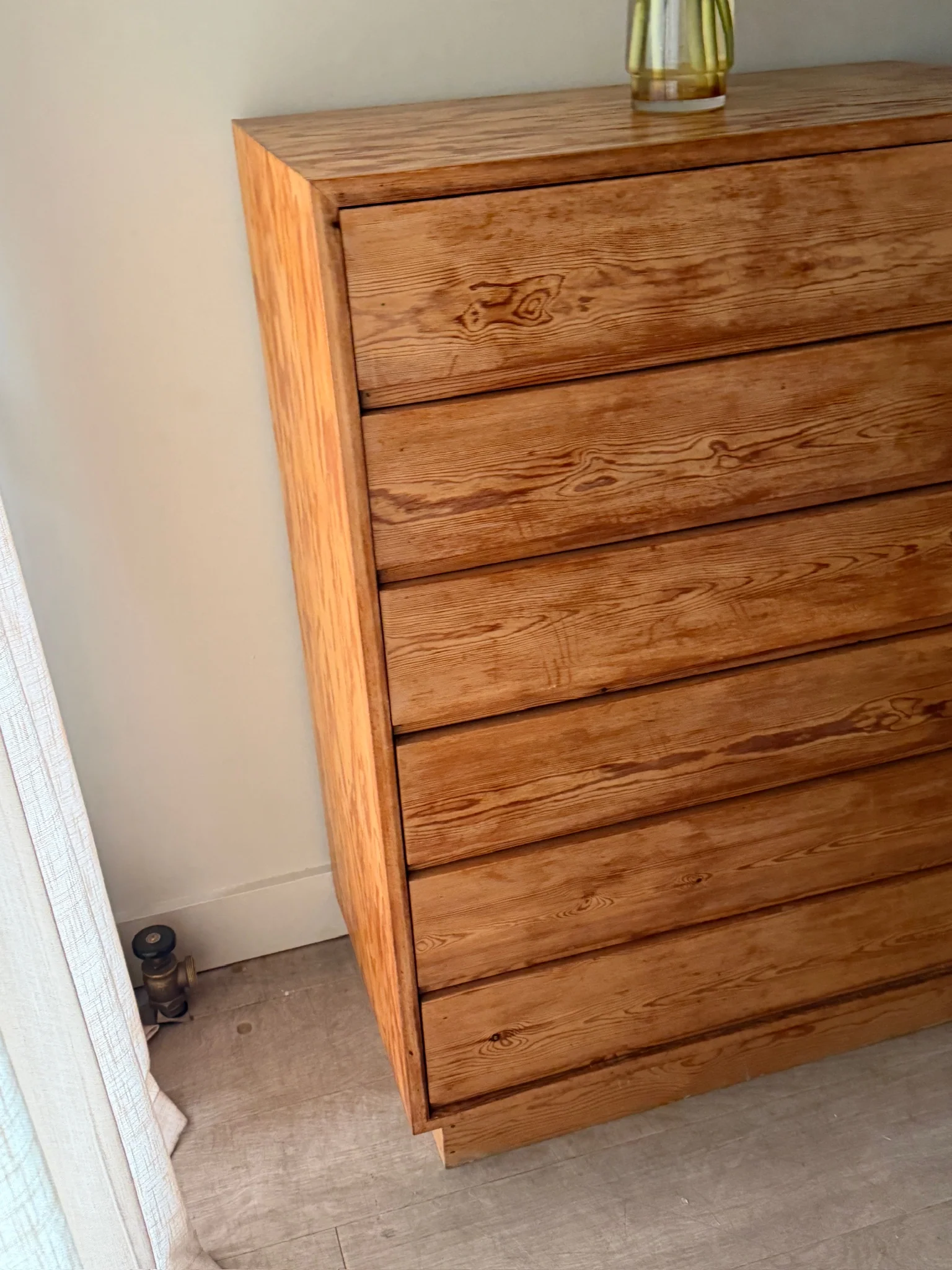 Danish pine tallboy dresser - Image 3