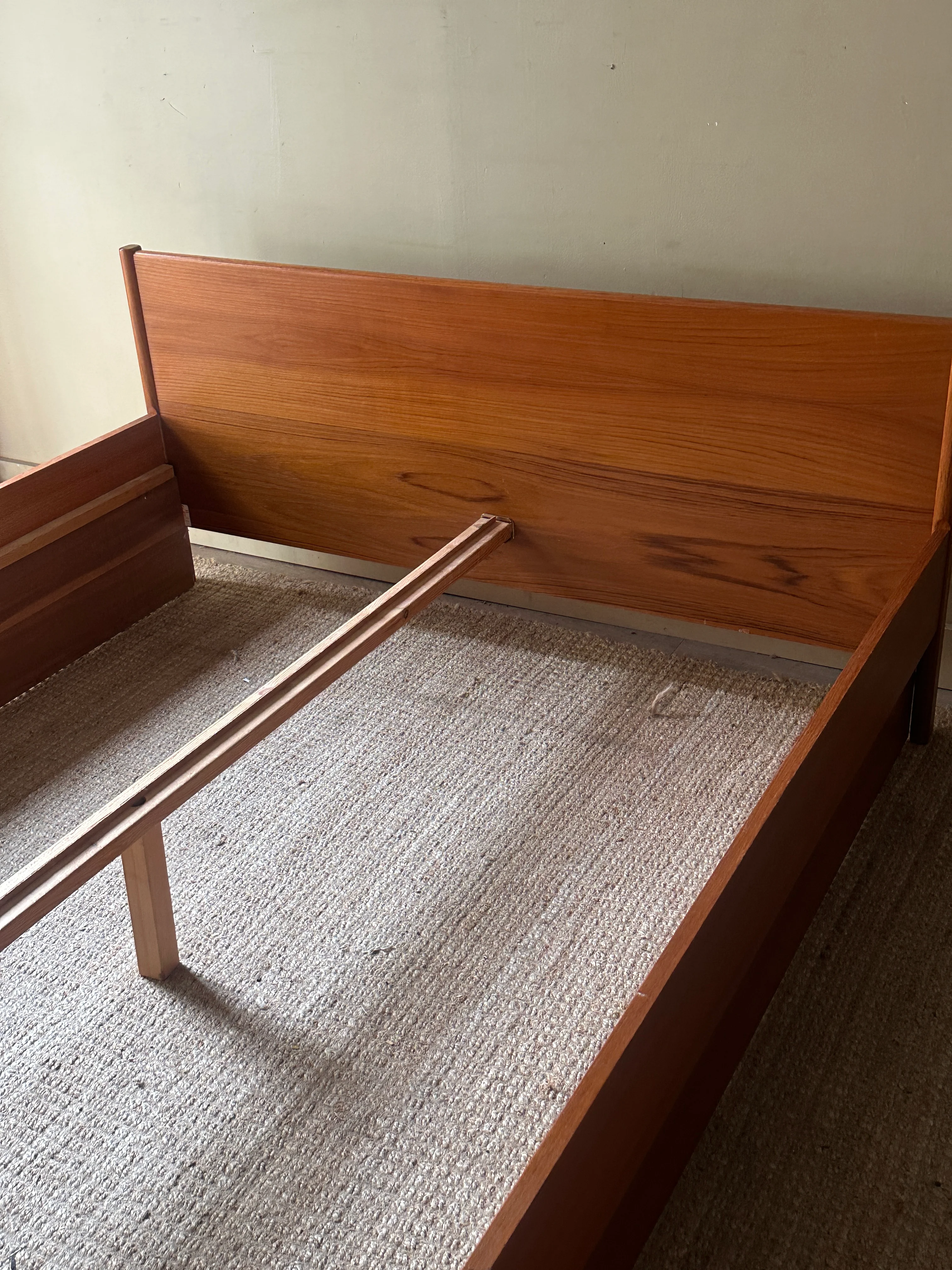 Danish teak queen bed - Image 3