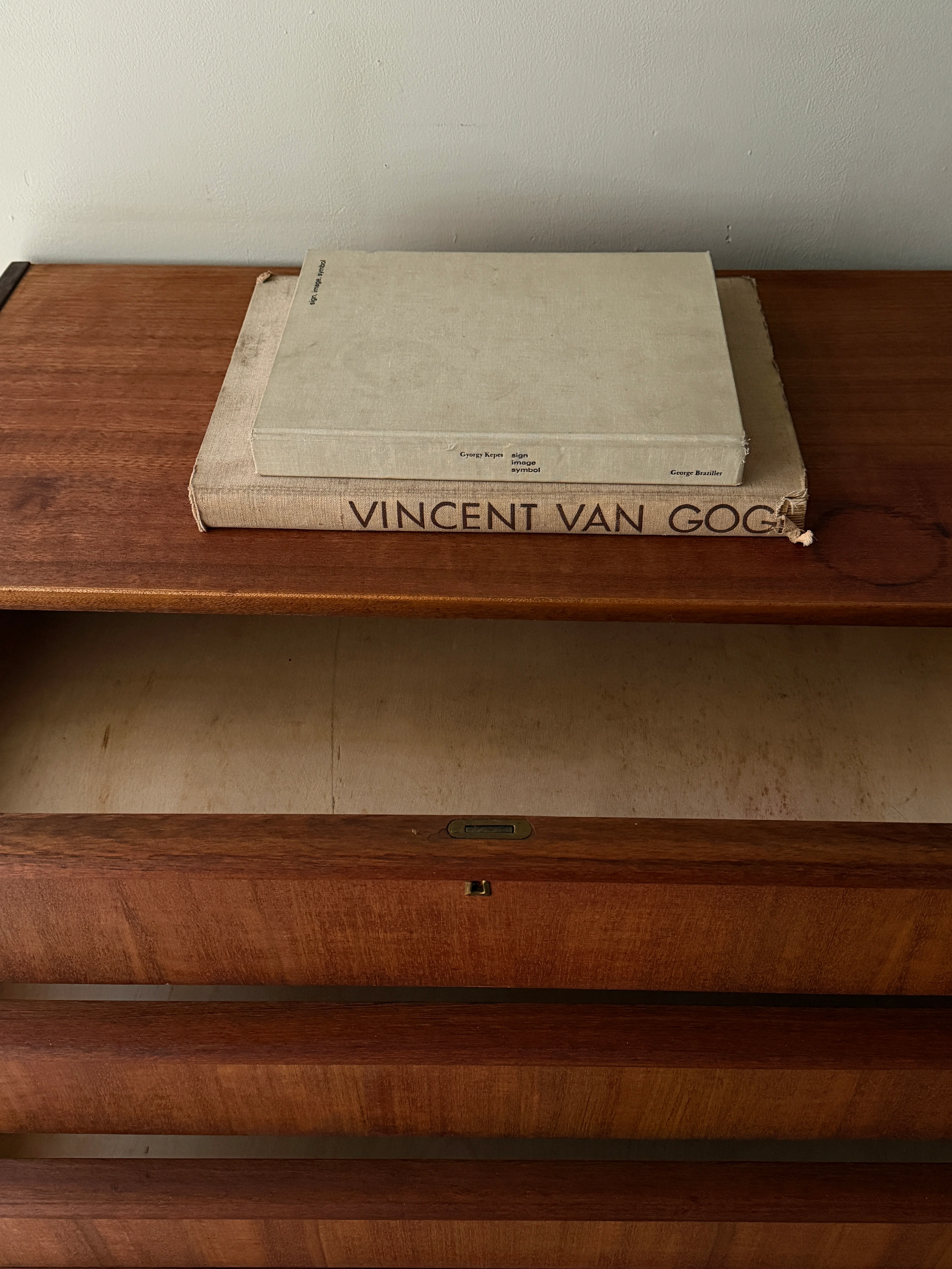 Danish teak tallboy dresser (right) - Image 7