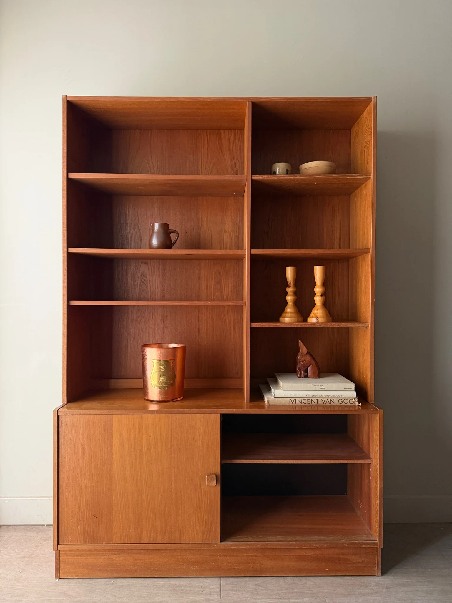 Danish teak two piece bookcase with drawers - Image 5
