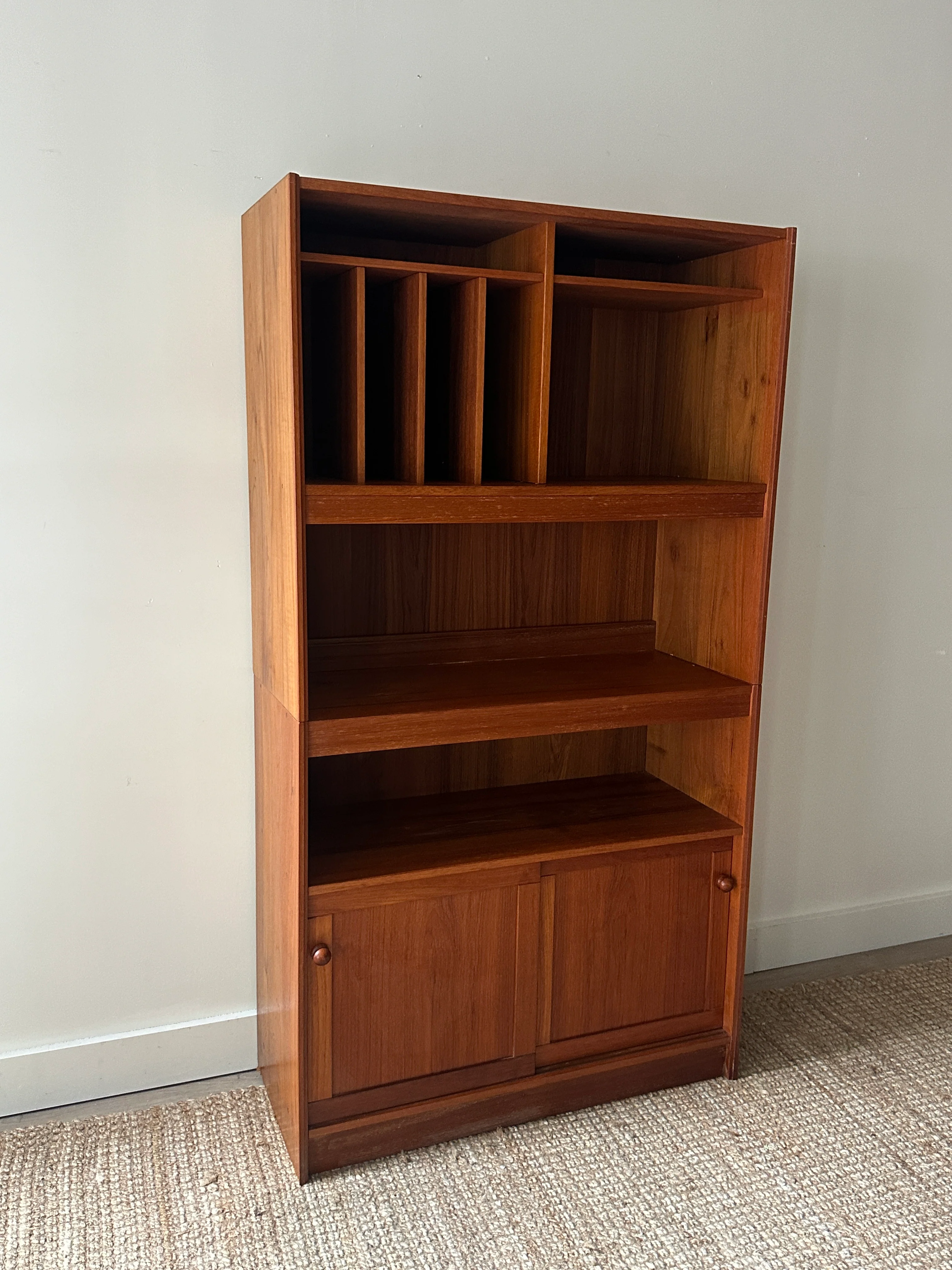 Danish two piece record cabinet - Image 2