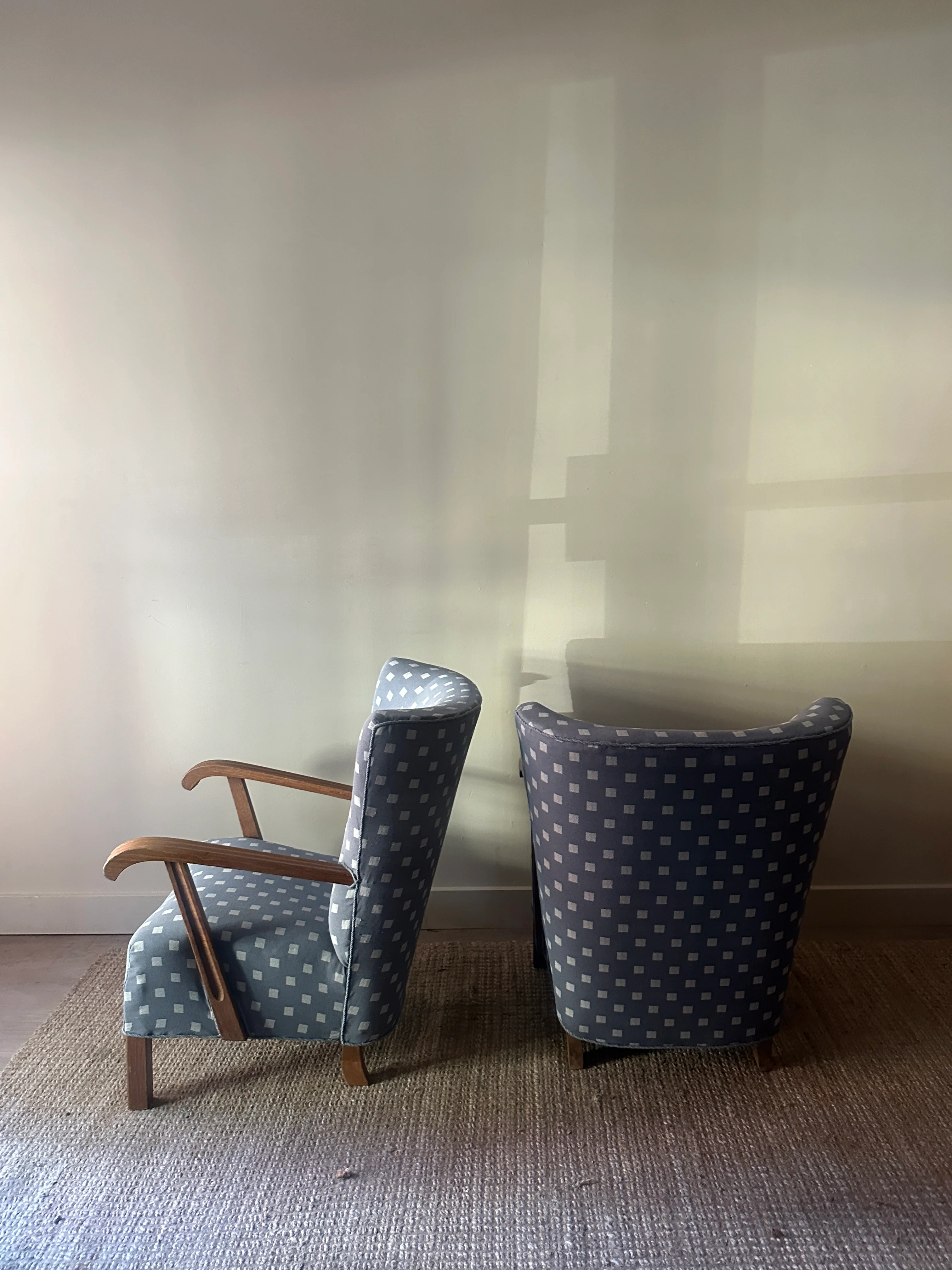 Danish wingback oak chairs. Sold individually. - Image 2