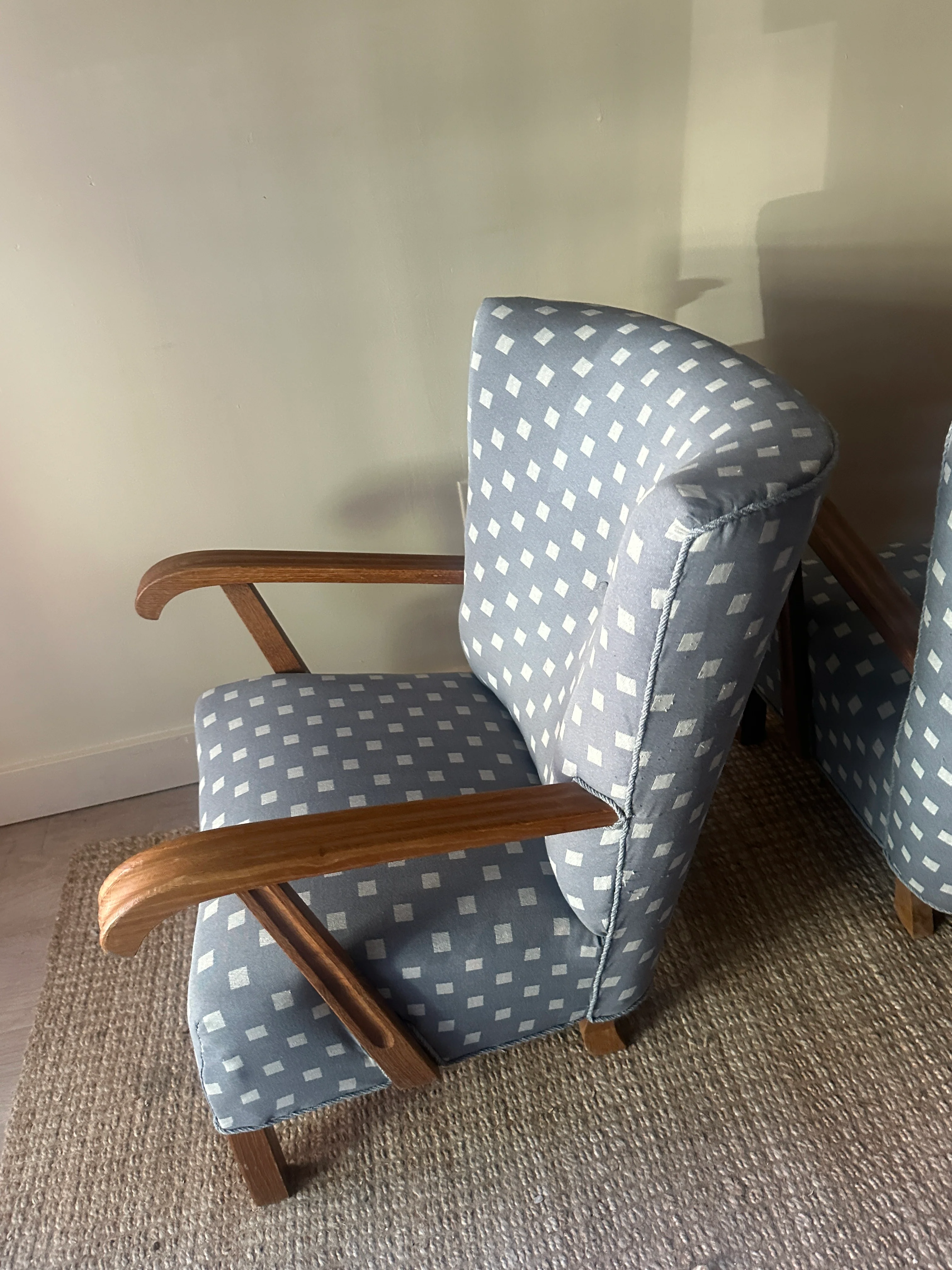 Danish wingback oak chairs. Sold individually. - Image 3