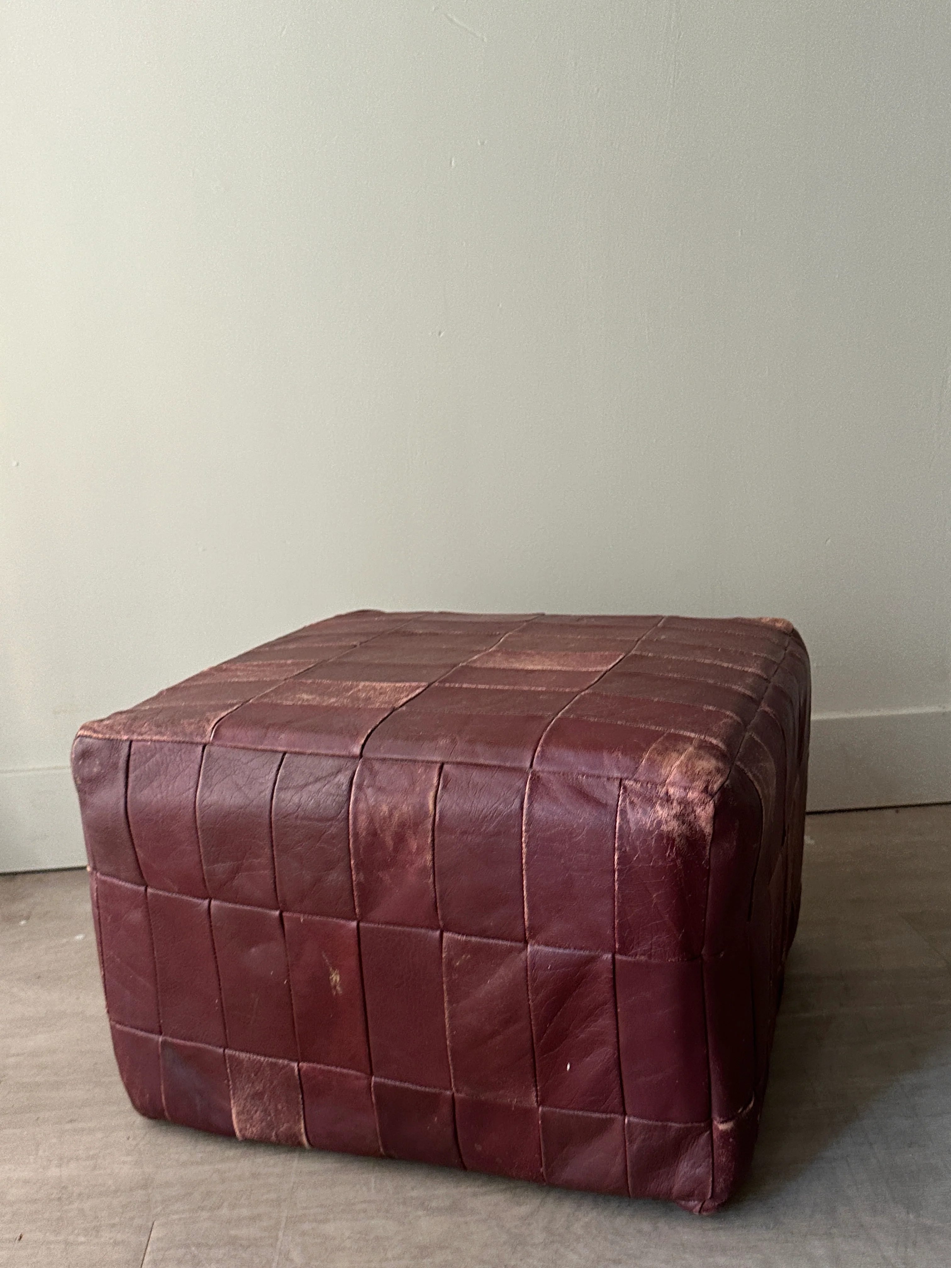 De Sede patchwork leather ottoman - Image 3