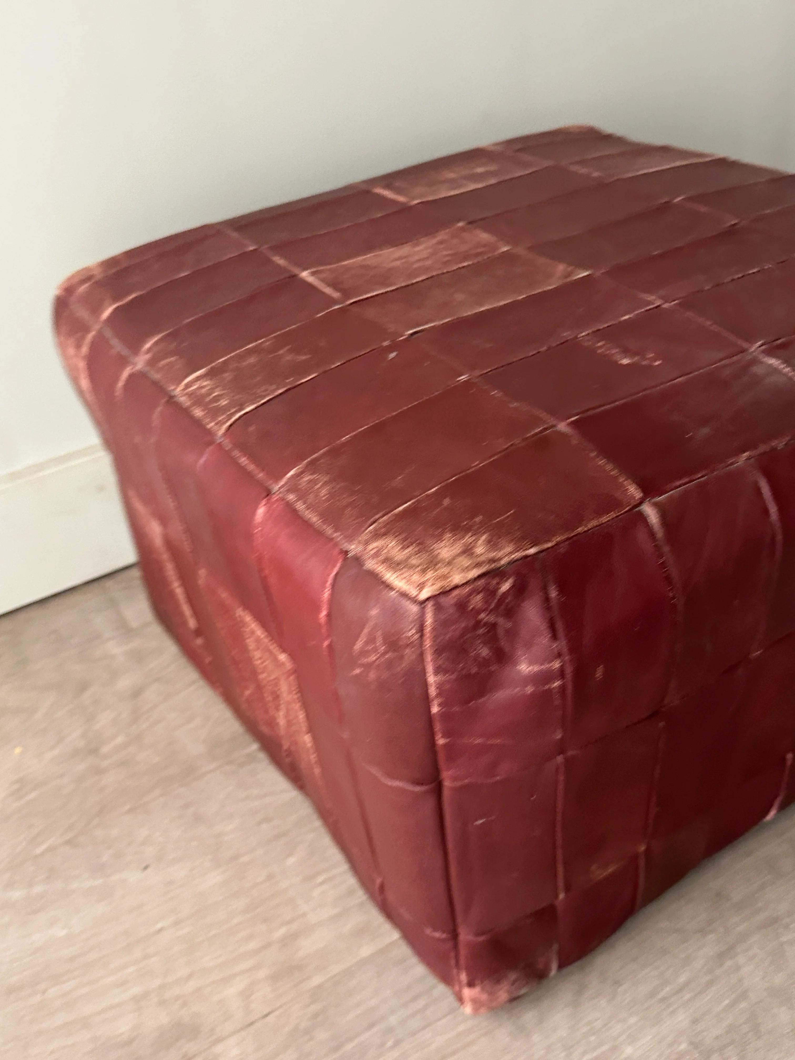 De Sede patchwork leather ottoman - Image 4