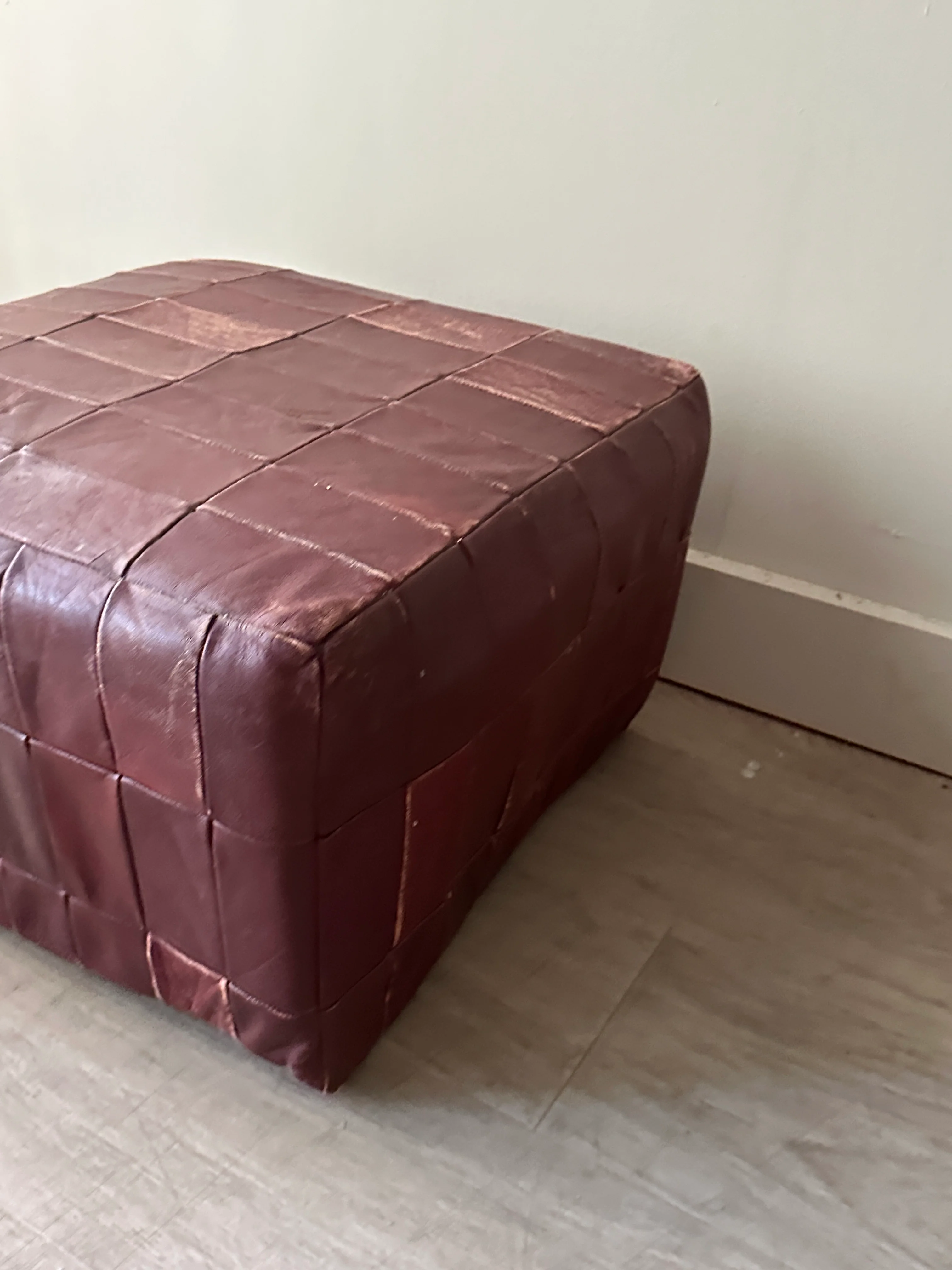 De Sede patchwork leather ottoman - Image 5