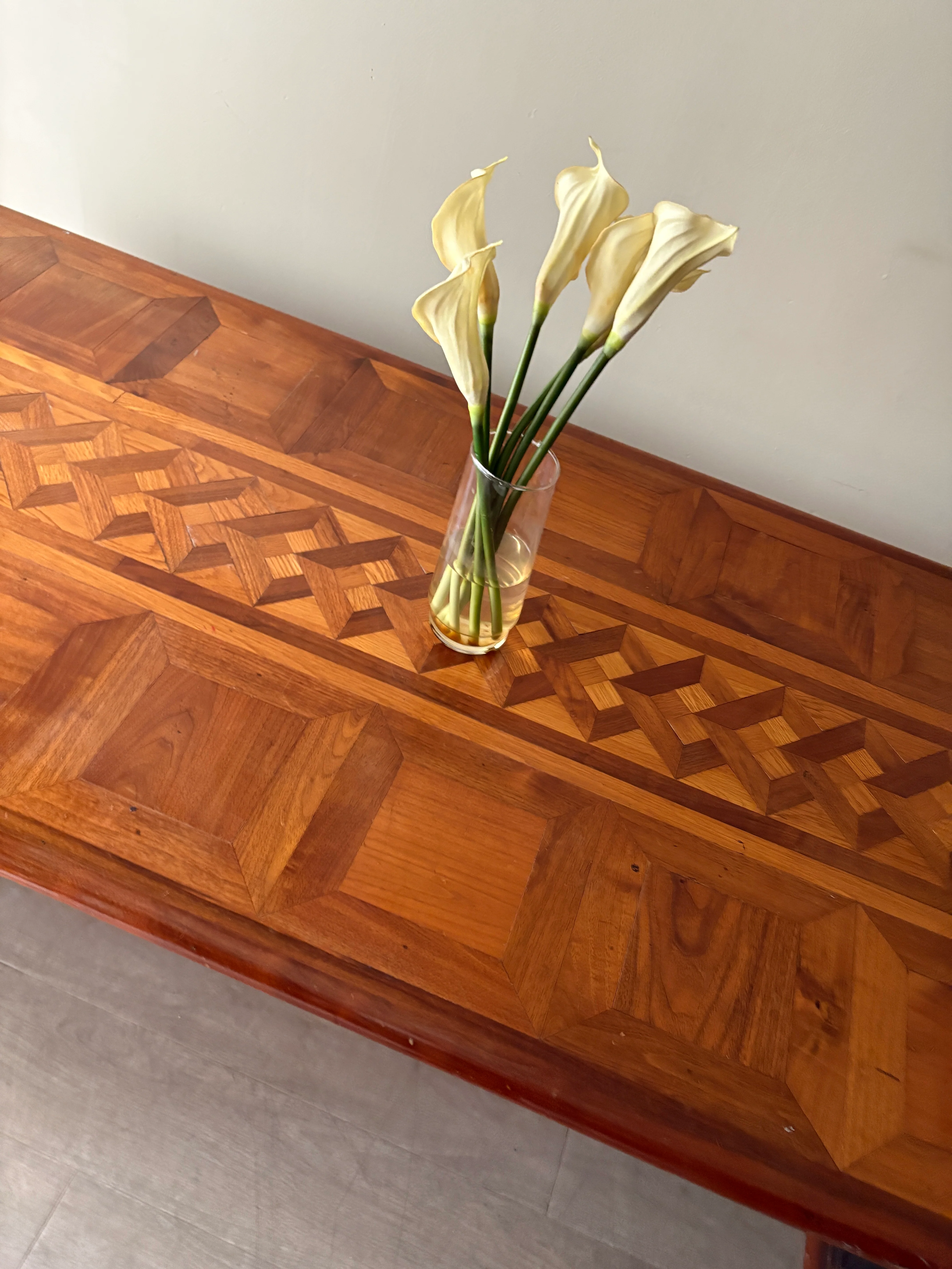 Deco inlaid walnut library table - Image 6