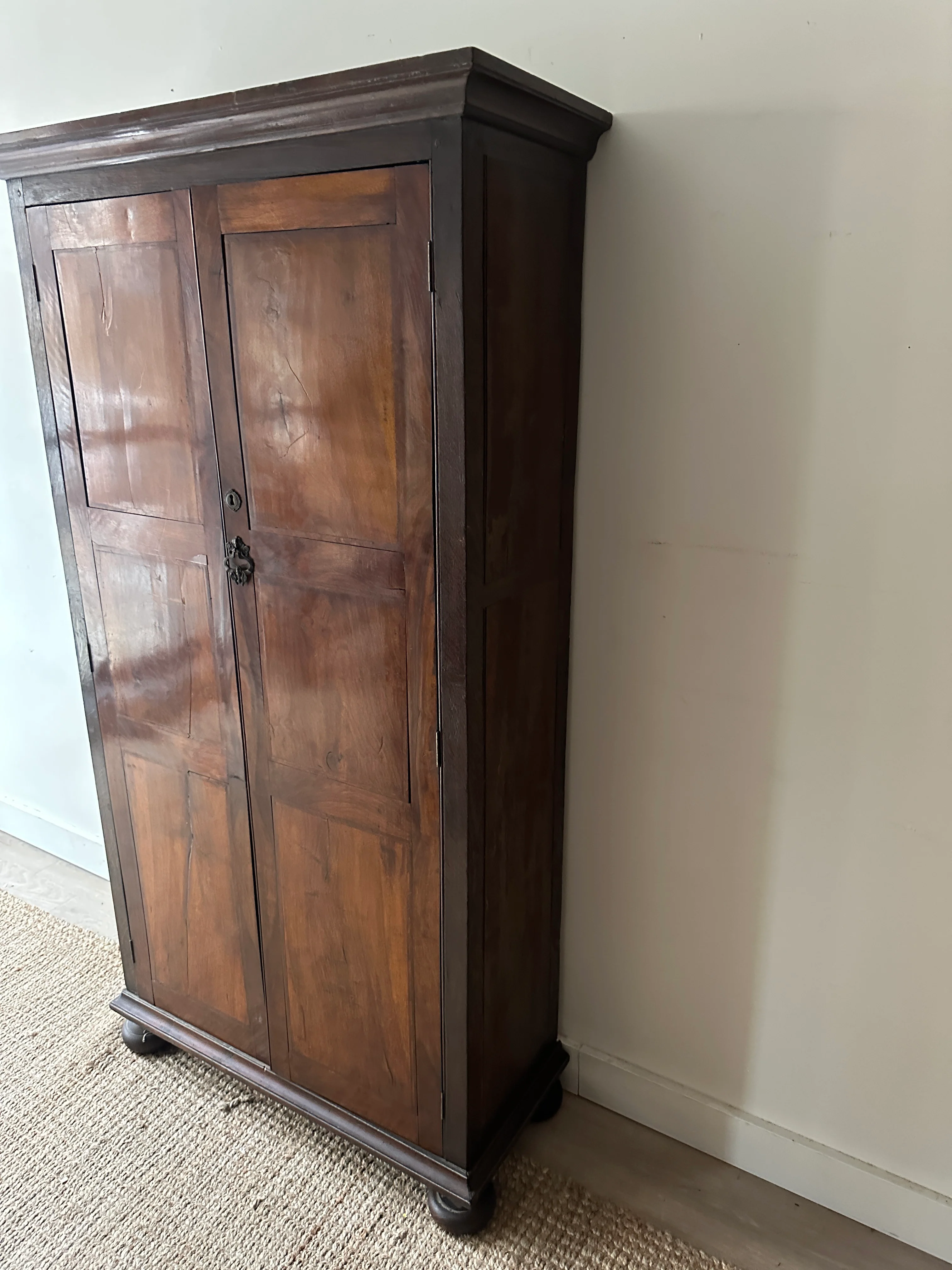 Edwardian bun foot cupboard - Image 4
