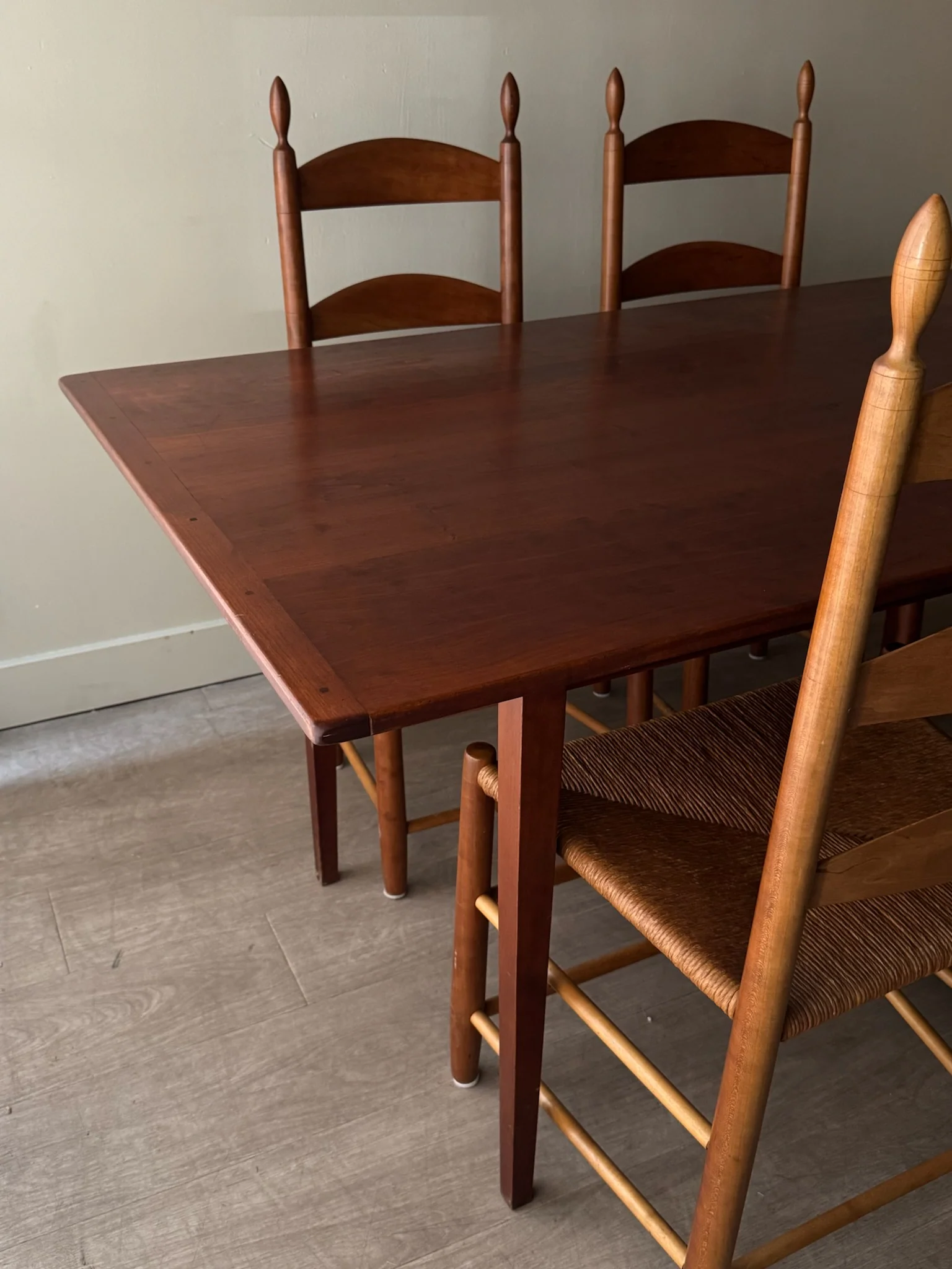 Farmhouse cherry dining table - Image 6