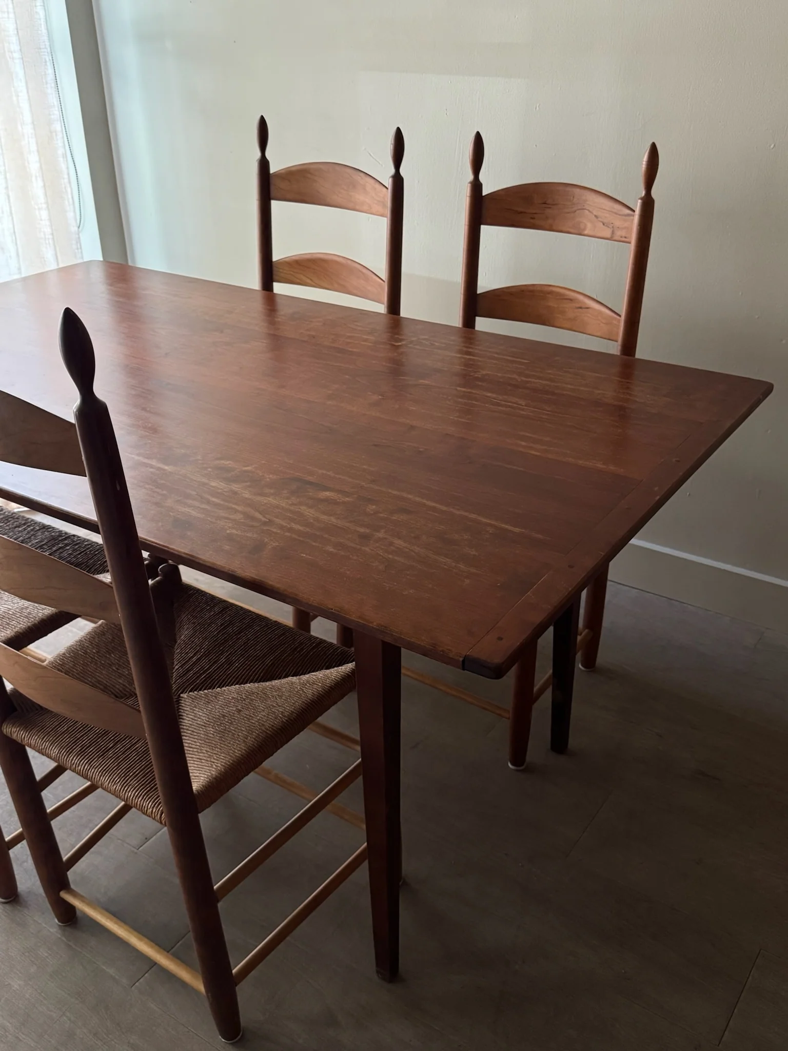 Farmhouse cherry dining table - Image 7