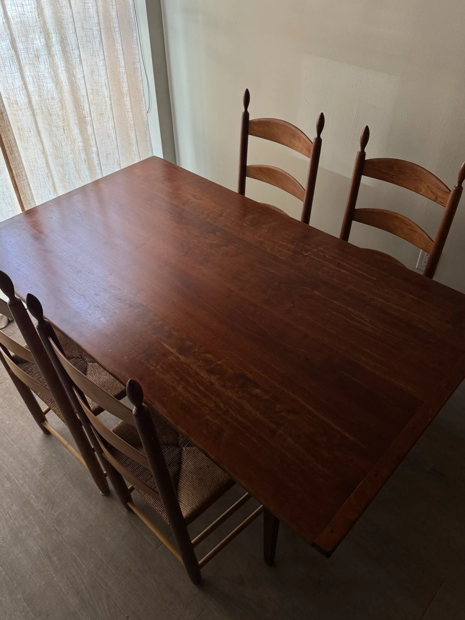 Farmhouse cherry dining table - Image 8