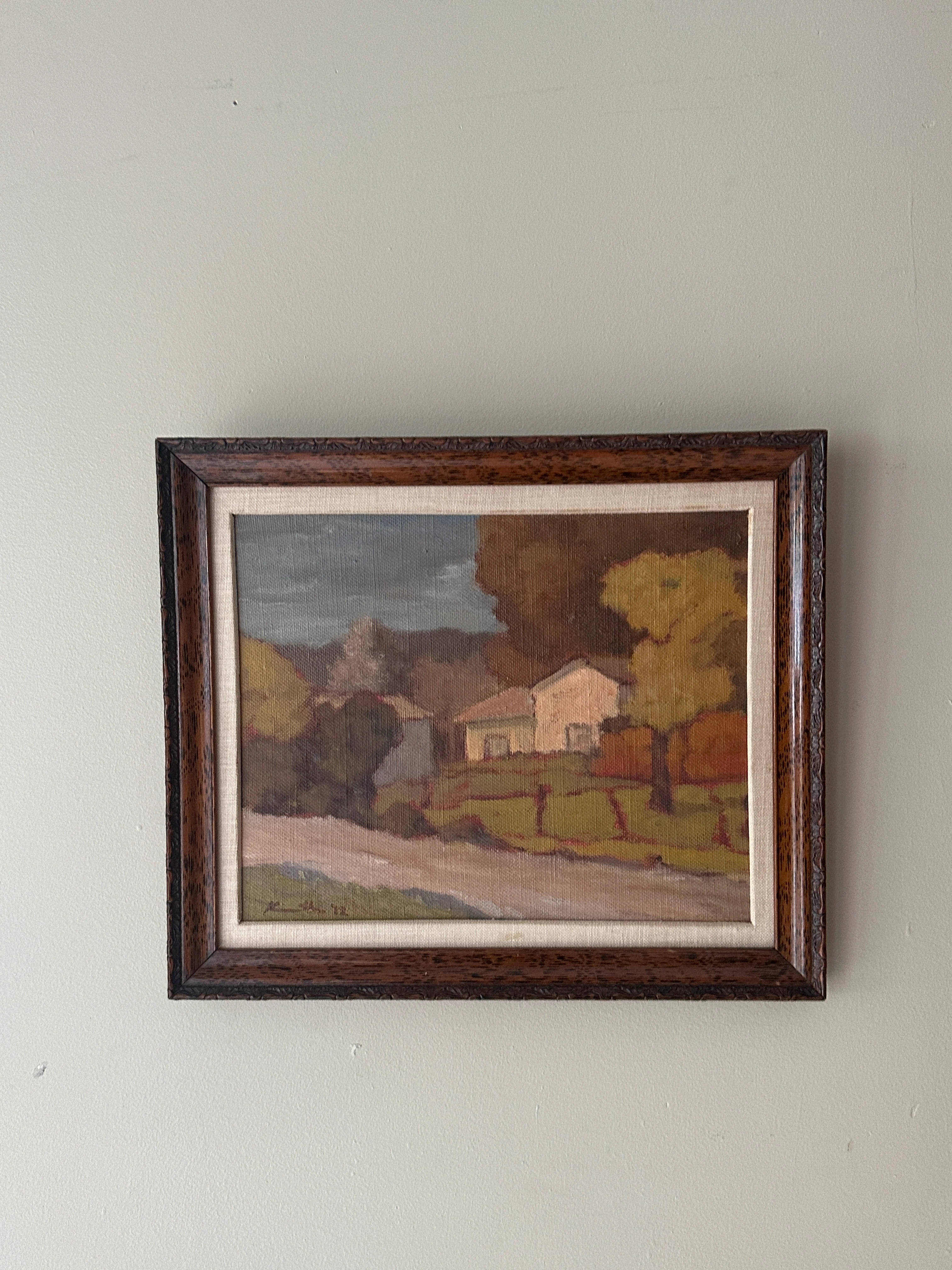 Farmhouse landscape painting